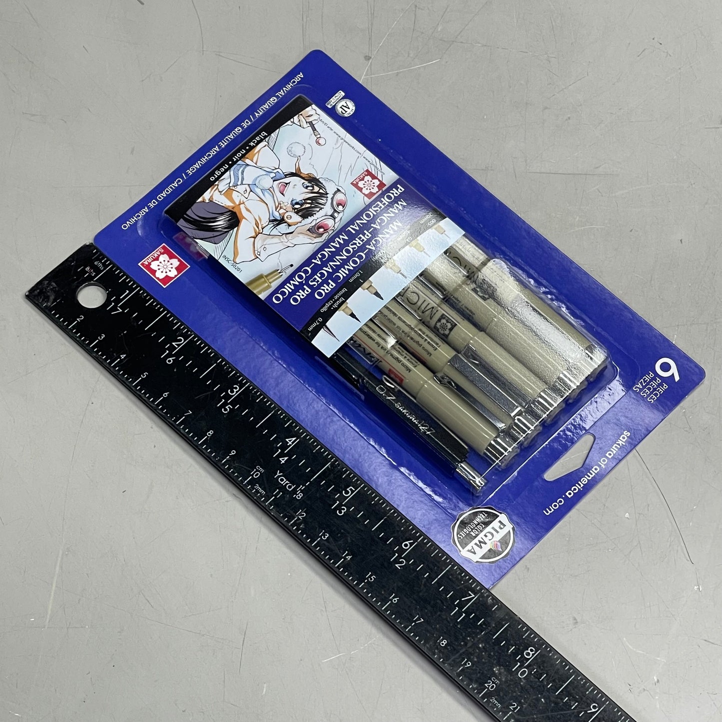 SAKURA (2-PACK) Pigma Micron Manga-Comic Pro Pens .20mm, .35mm, .5mm, 1mm Black 50201