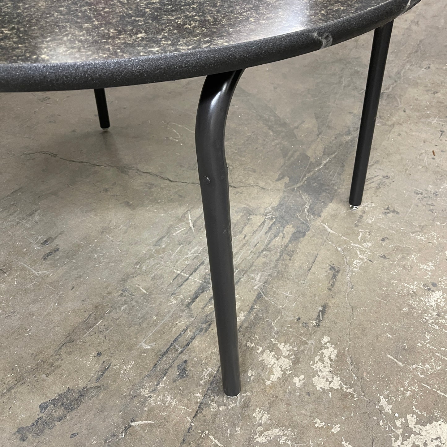VIRCO 6000 Series 48” Round Folding Table w/ Textured Top Grey/Black X-6248RAEX