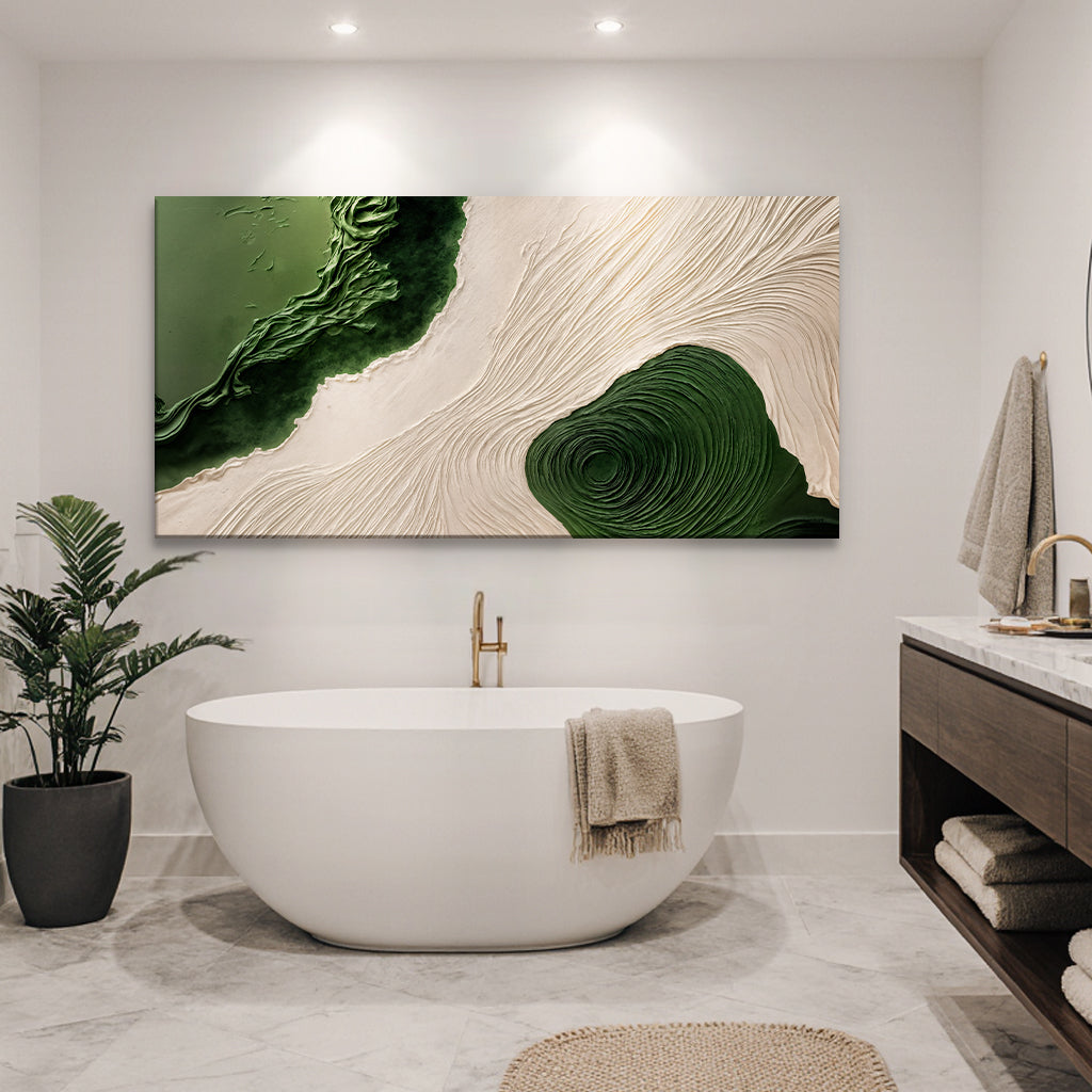 Green Rivers Abstract Wall Art XII
