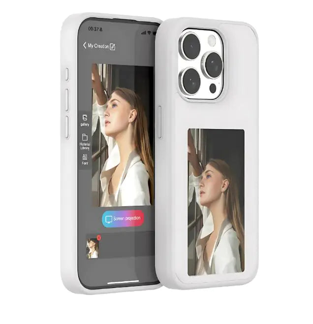 E-Ink Phone Case - Smart Display Phone Cover with Customizable Screen