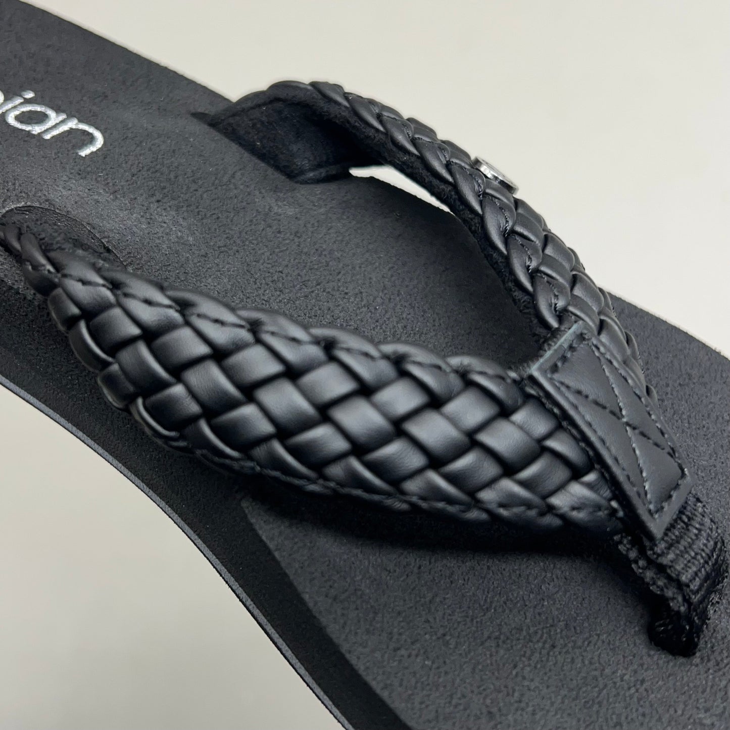 COBIAN Braided Bounce Synthetic Leather Sandals Women's Sz 11 EU 42.5 Black BRB10-001-11
