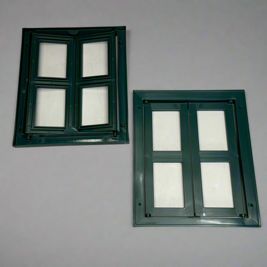 Green Plastic Window Frame Sz 13.5"W x 16"H 71-5004
