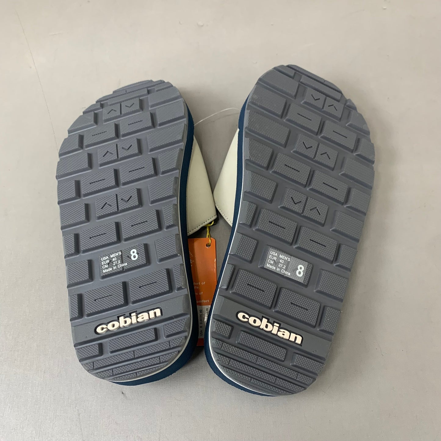 COBIAN DRT Synthetic Leather Strap Slide Sandals Men's Sz 13, 46 EU Navy DRS24-410-13