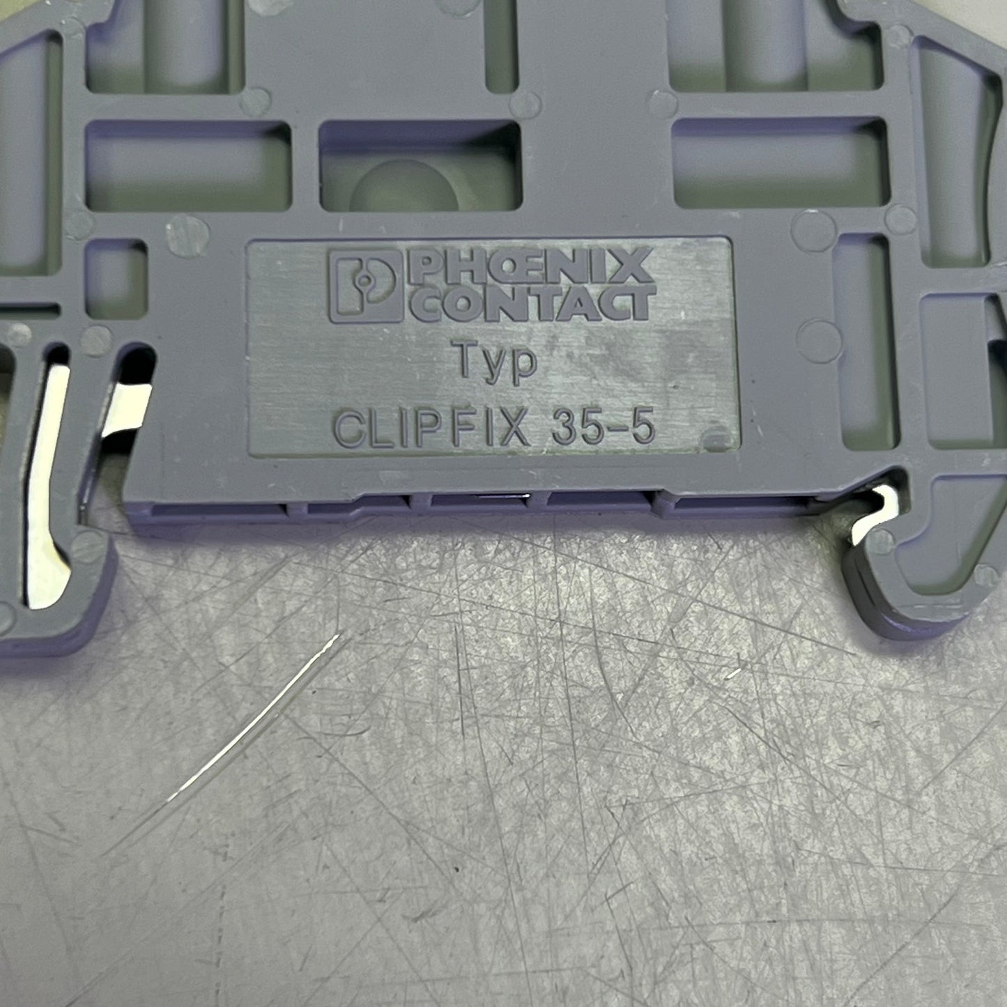 PHOENIX CONTACT (50 PACK) Clipfix Quick Mounting End Bracket Grey 3022276