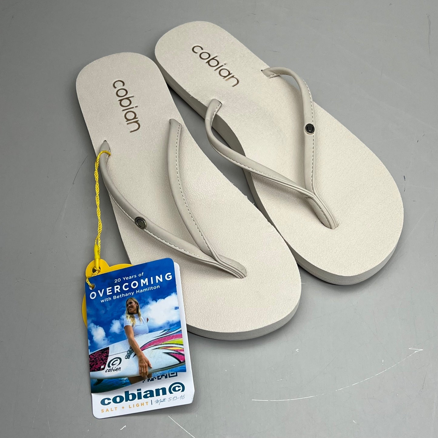 COBIAN Nia's Bounce Synthetic Leather Sandals Women's Sz 6, EU 35.5 Cream NIA25-110-6