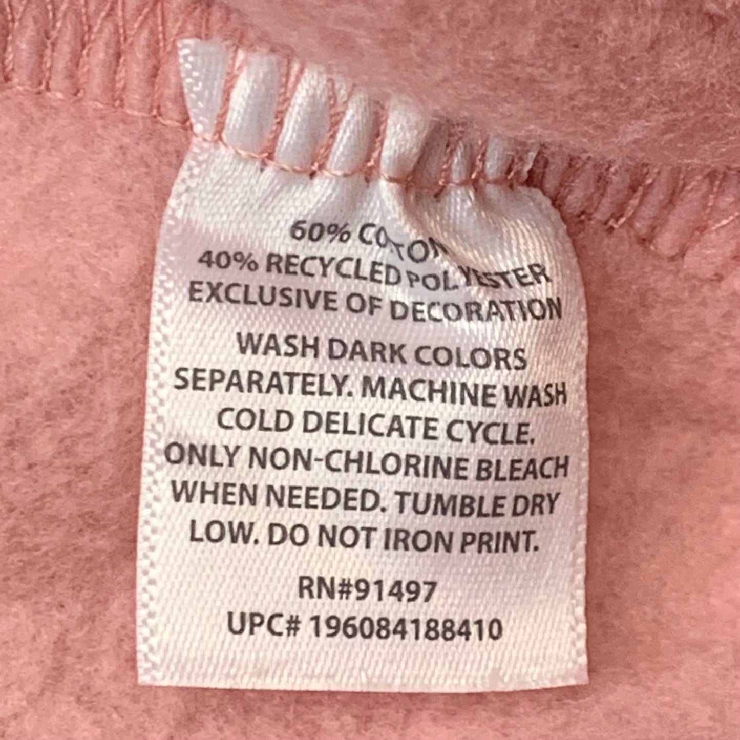 STATE OF MINE Women's Texas Print Sweatshirt Sz-XLarge Blush 15711