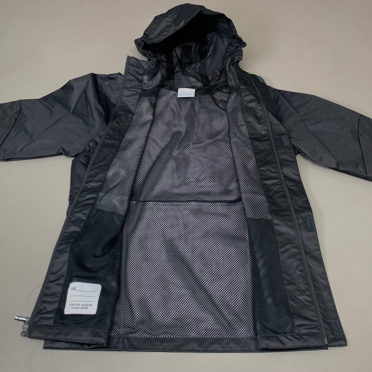 COLUMBIA Reflective Detail Hikebound Jacket Boys Youth Sz L Black SB6647-010