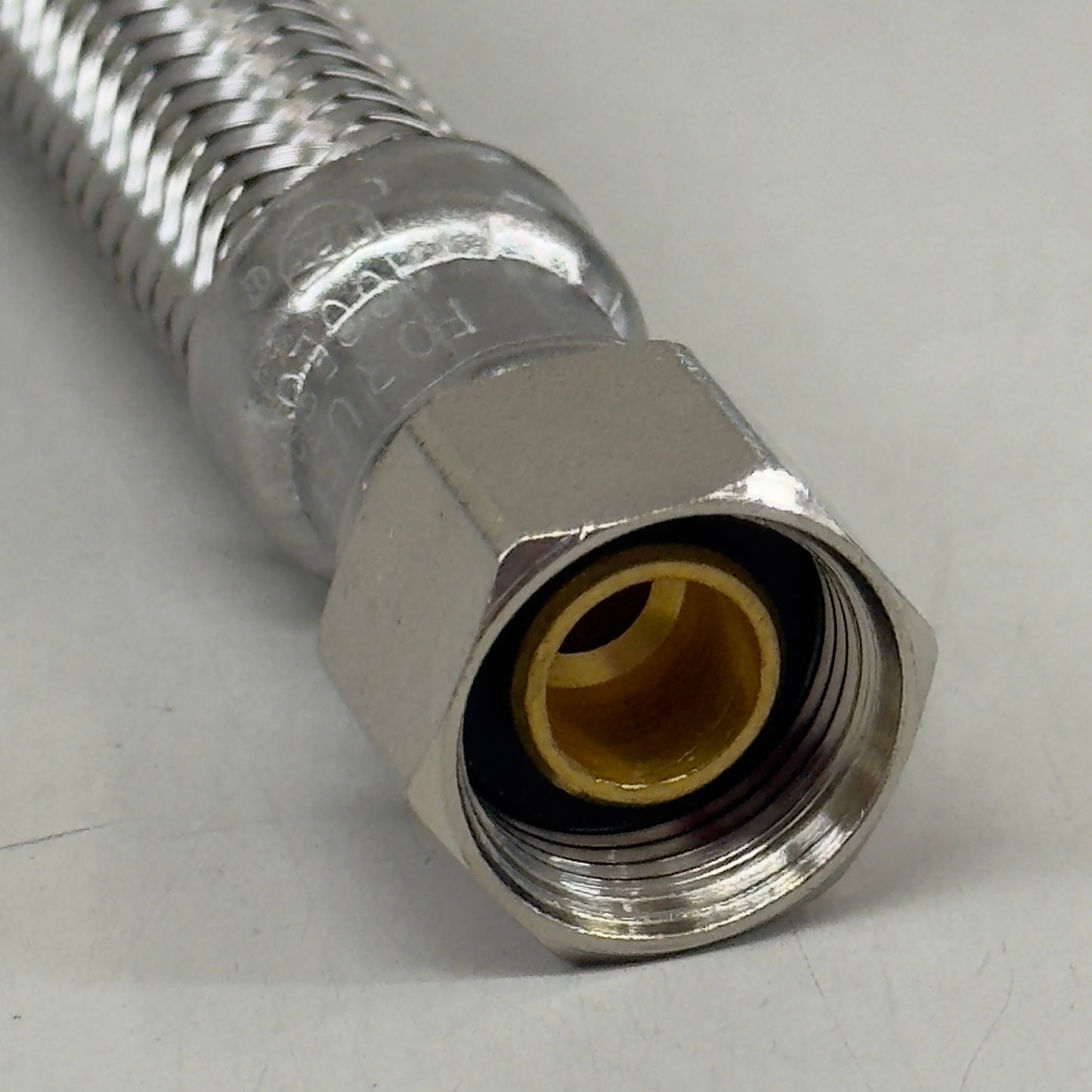 PLUMBSHOP  (5 Pack) Braided Stainless Steel Faucet Connector 3/8" Compression X 1/2" FIP PLS1-20A-F