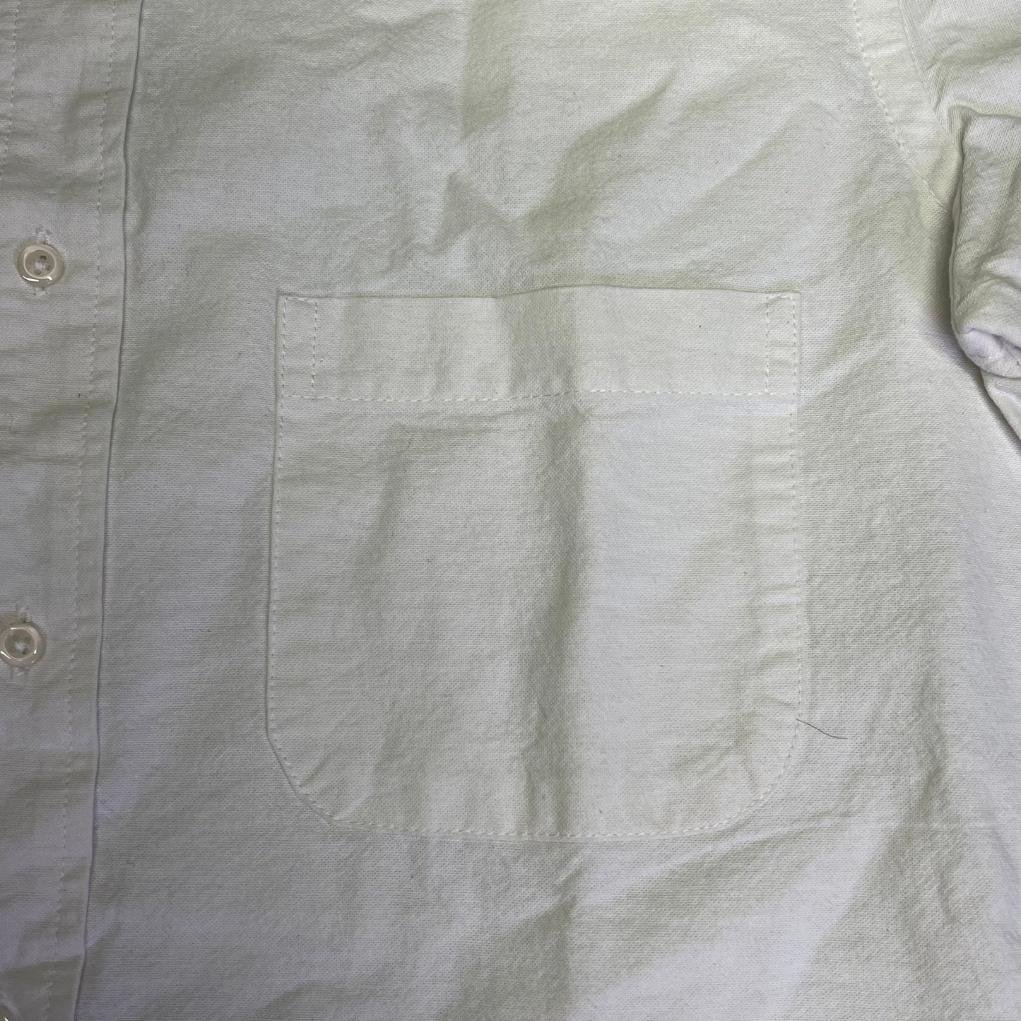THOM BROWNE 4-Bar Stripe Curved Hem Button Up Shirt Mens Sz 2 White (Pre-Owned)