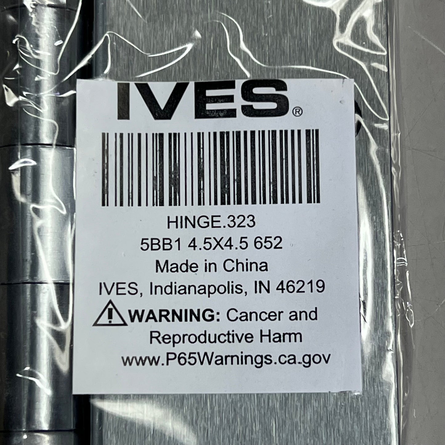 ZA@ IVES (3 PACK) Ball Bearing Hinges w/ Hardware 4.5″ x 4.5″ Satin Chrome  HINGE 323
