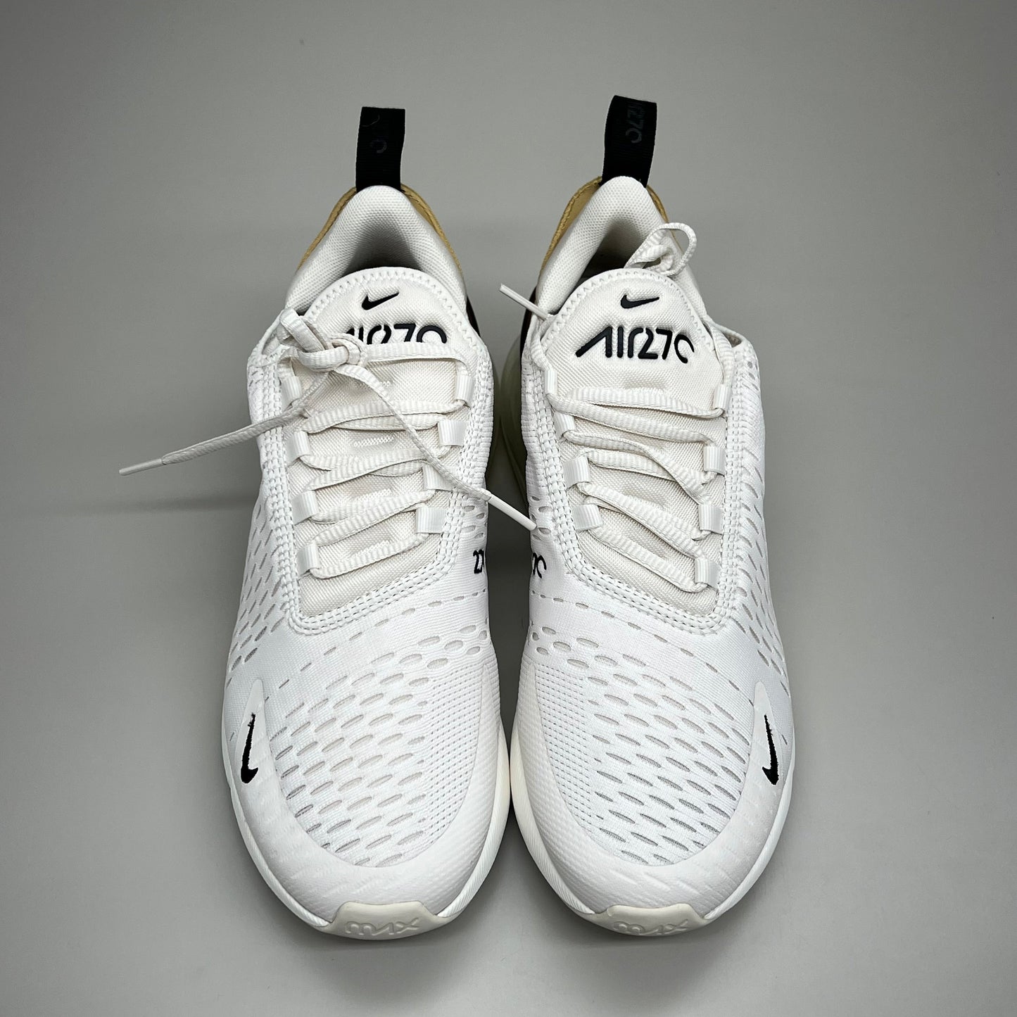 NIKE W Air Max 270 Mesh Shoes Women's Sz 8 White Gold DZ77736 001 New Other