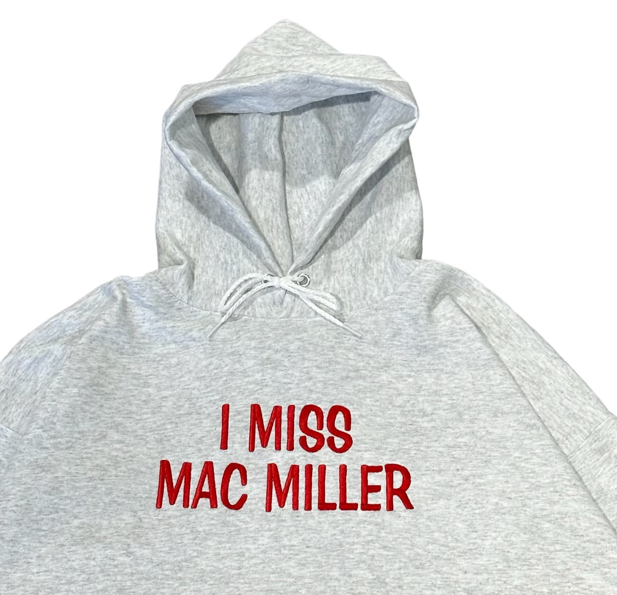 I Miss Mac Miller Custom Embroidered Ash Gray Hoodie
