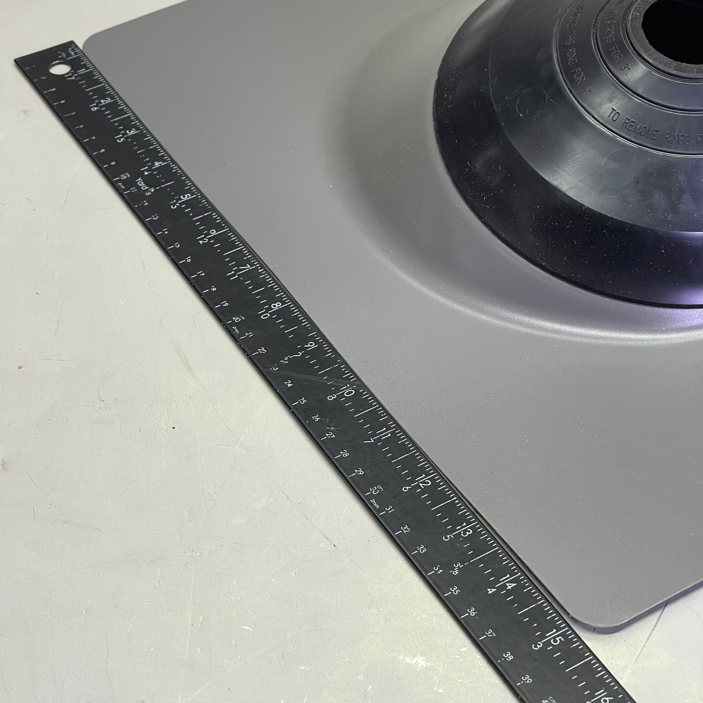 TRIBUILT 4N1 Galvanized Roof Flashing 12" x 16" Base Grey 89251