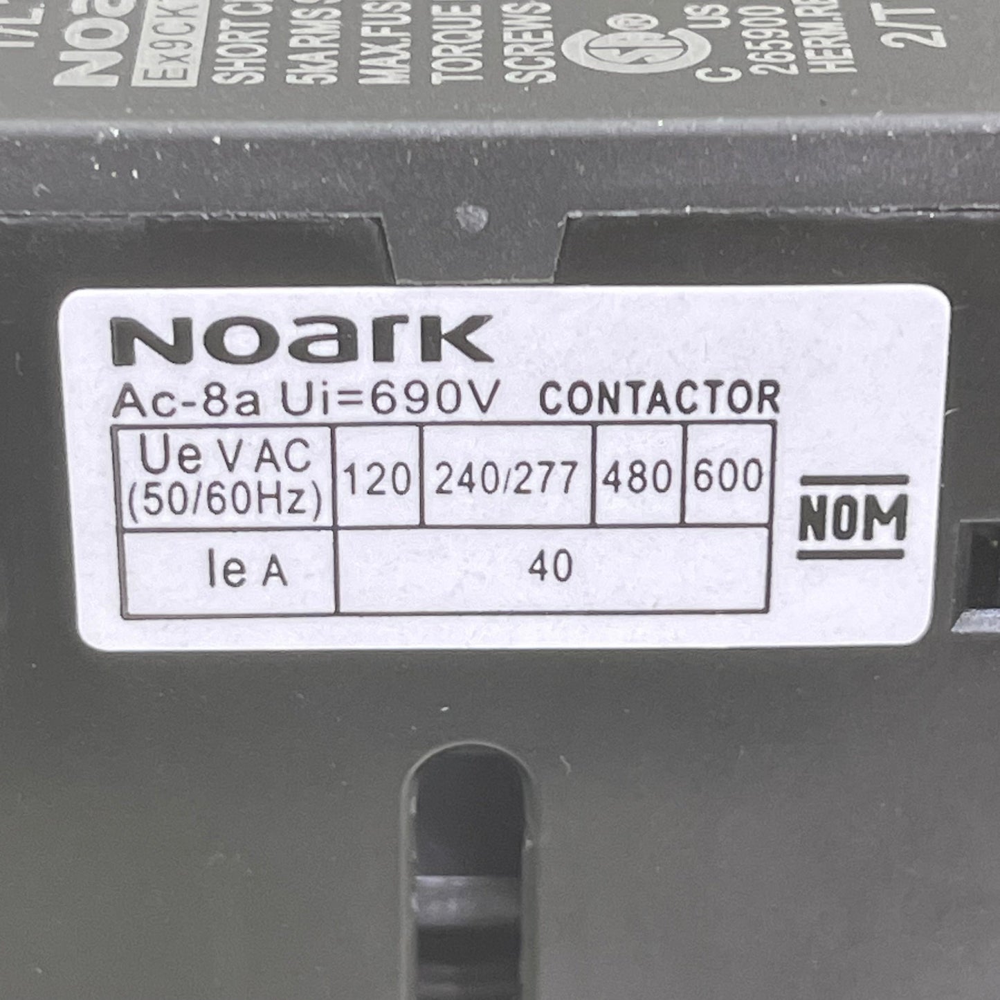 NOARK Definite Purpose Contactor  40A 208-240V 3-Pole Ex9CKT40A30XU7