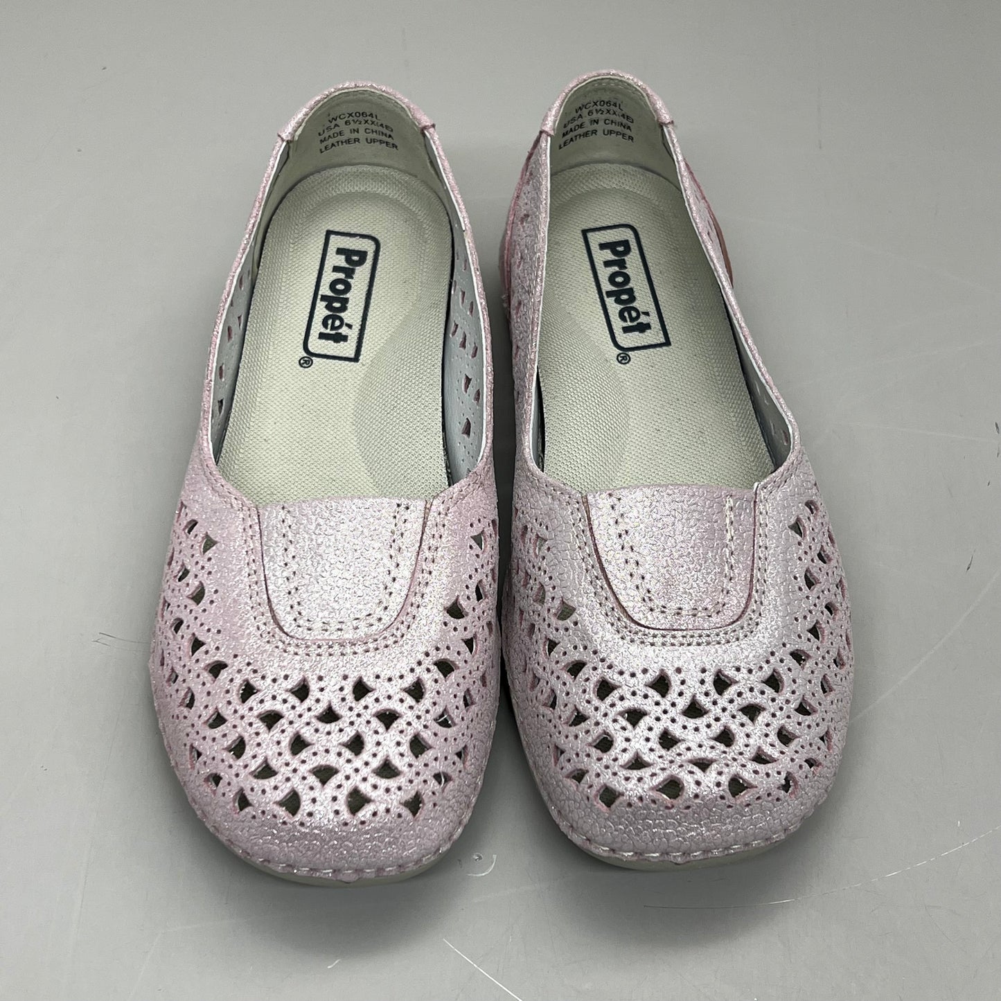 PROPET Cabrini Full Grain Leather Arch Support Women Sz 7 X(2E) Blush WCX064L
