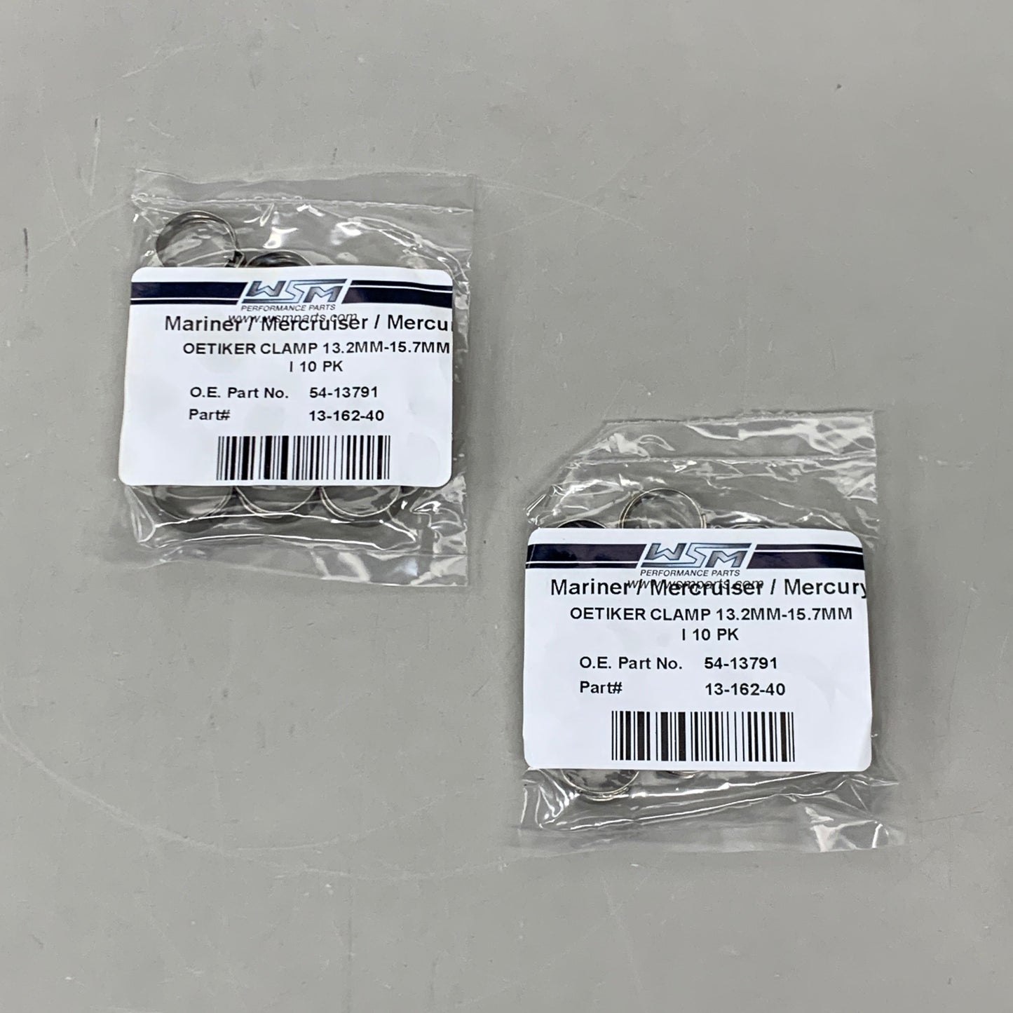 WSM Set of 2-10 PACKS! Oetiker Hose Clamp 013.2mm-015.7mm Silver 13-162-40