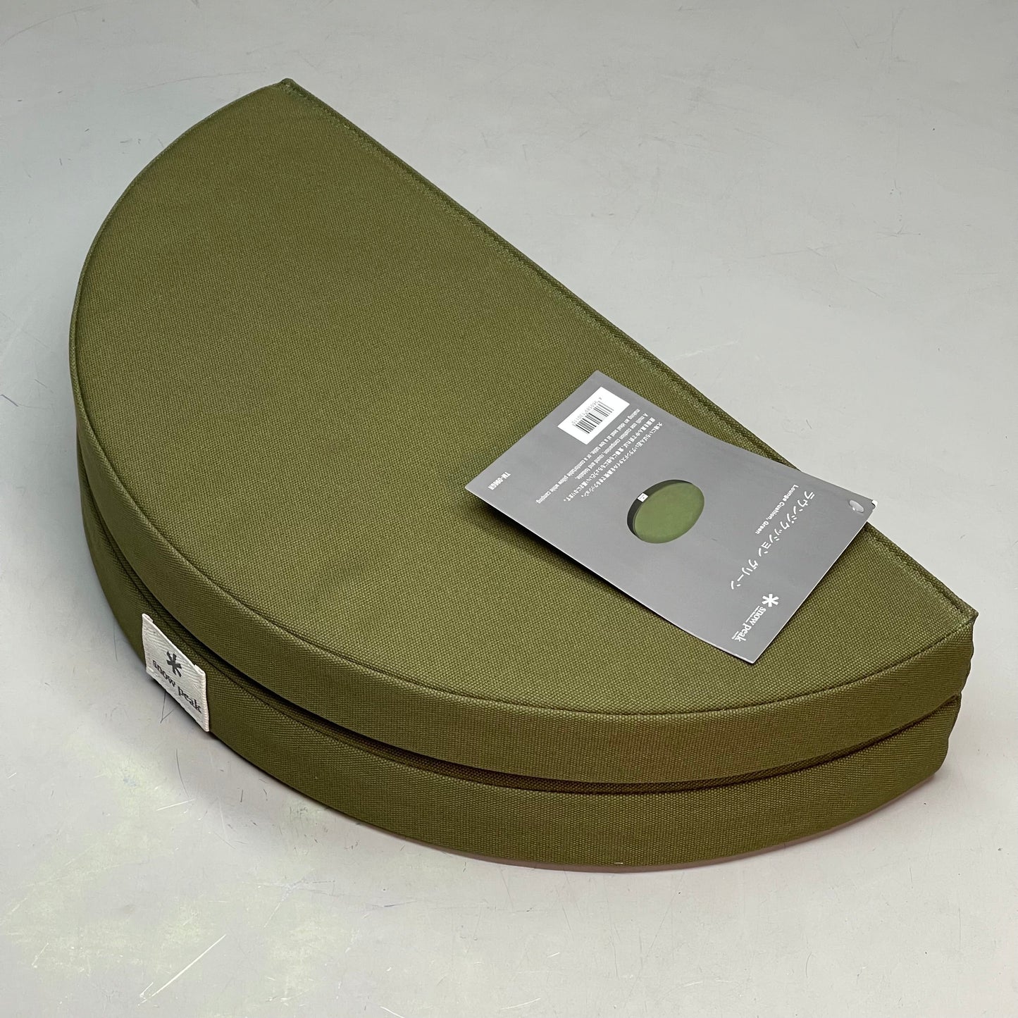 SNOW PEAK Foldable Lounge Cushion 19" Dia x 2" Th Green TM-096GR