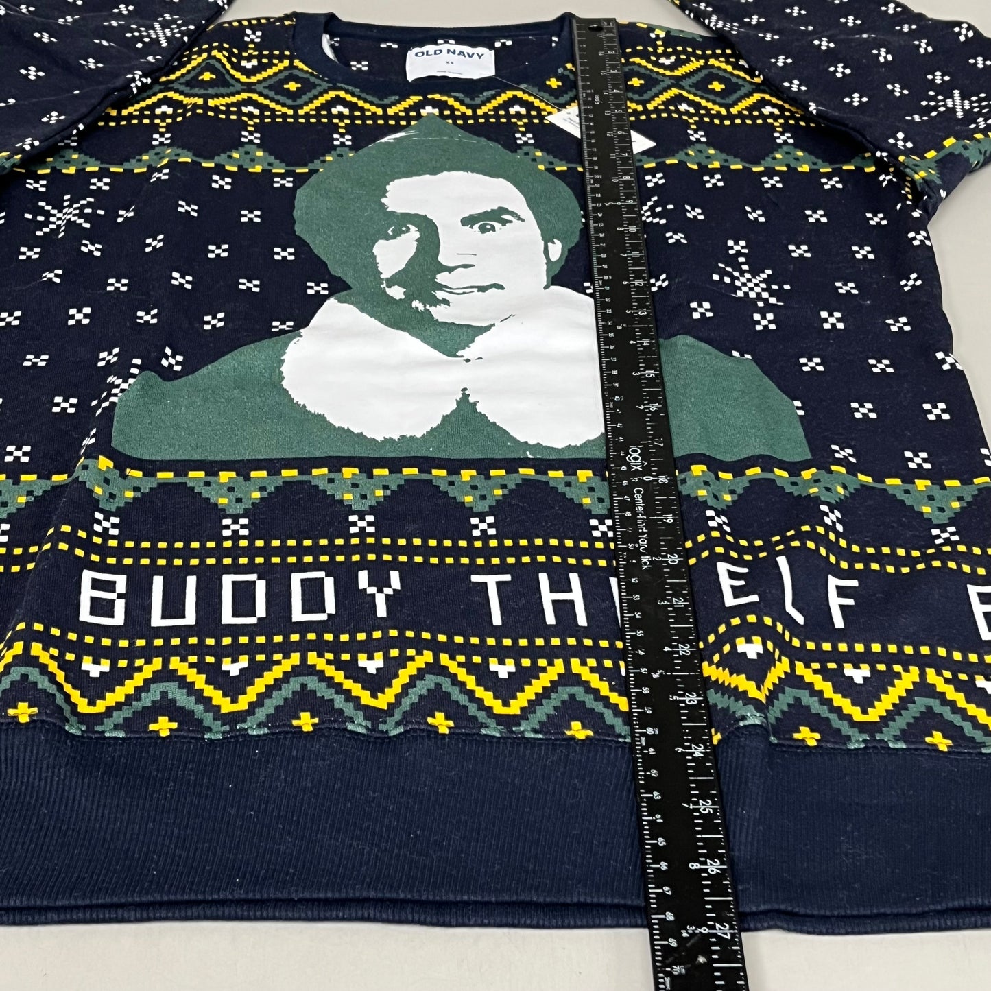 OLD NAVY Men's Christmas Holiday Elf Sweater Sz XS Navy/Green 572579-00-1