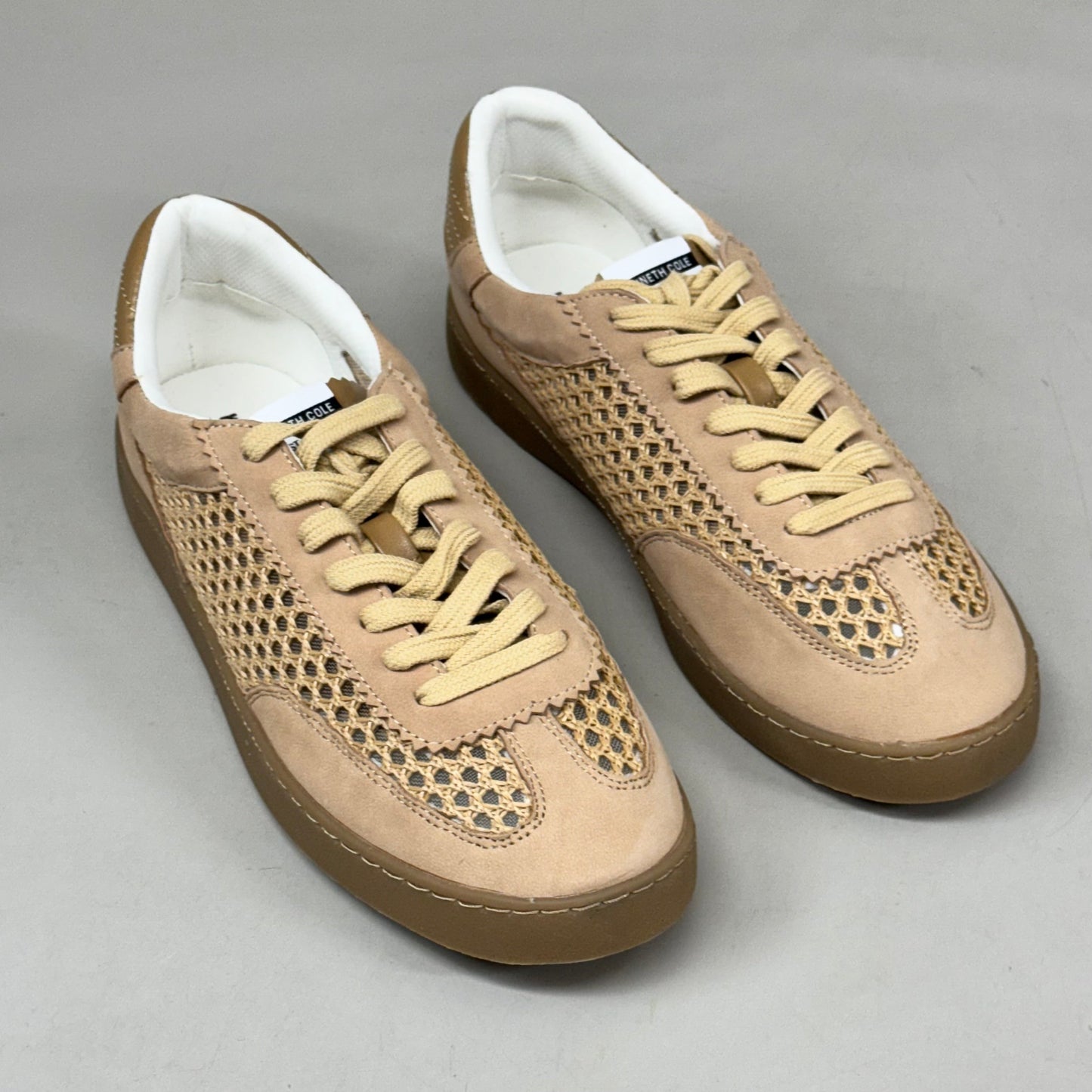 KENNETH COLE Sam Raffia Mesh Sneaker Women's Sz 9 Natural Mesh KL23SAM07