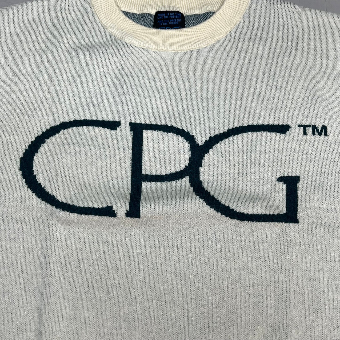 CPG CODEGRAPHY WORLDWIDE Sweater Women's Sz L Green/Crème WCPG-SWTR-NTRL-2022-3