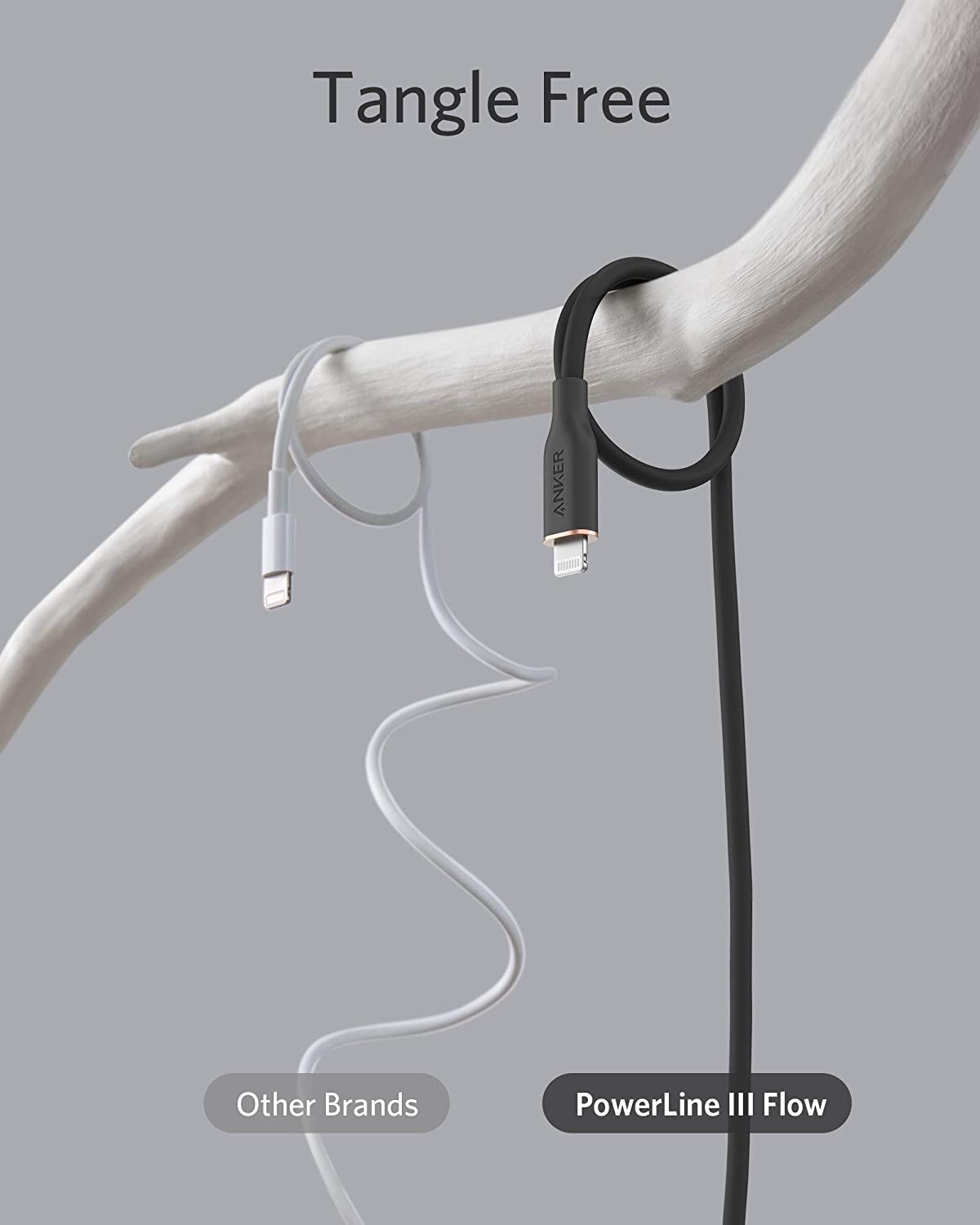 Anker <b>641</b> USB-C to Lightning Cable (Flow, 3ft Silicone)