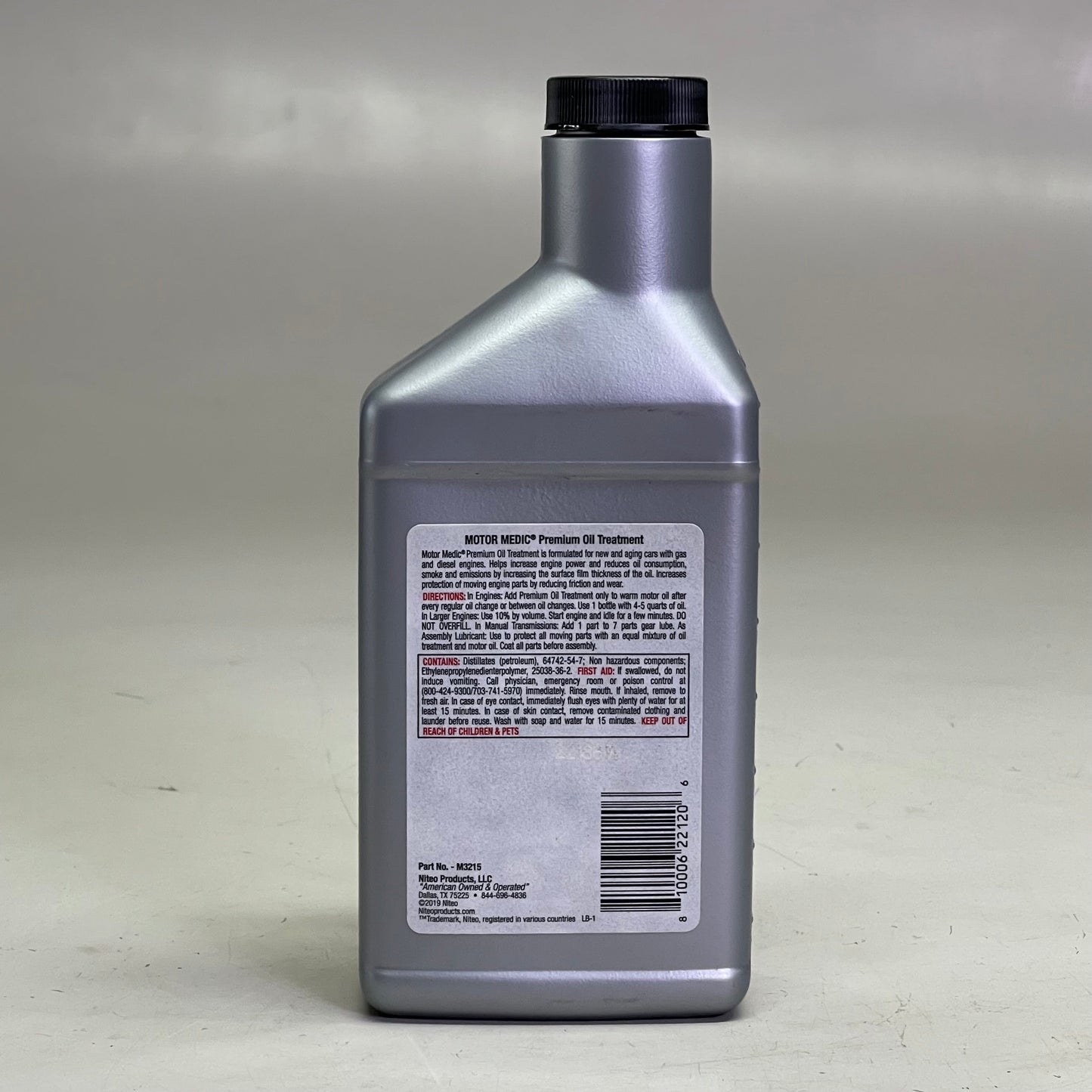 MOTOR MEDIC (12 PACK) Premium Oil Treatment 15 fl oz Grey M3215