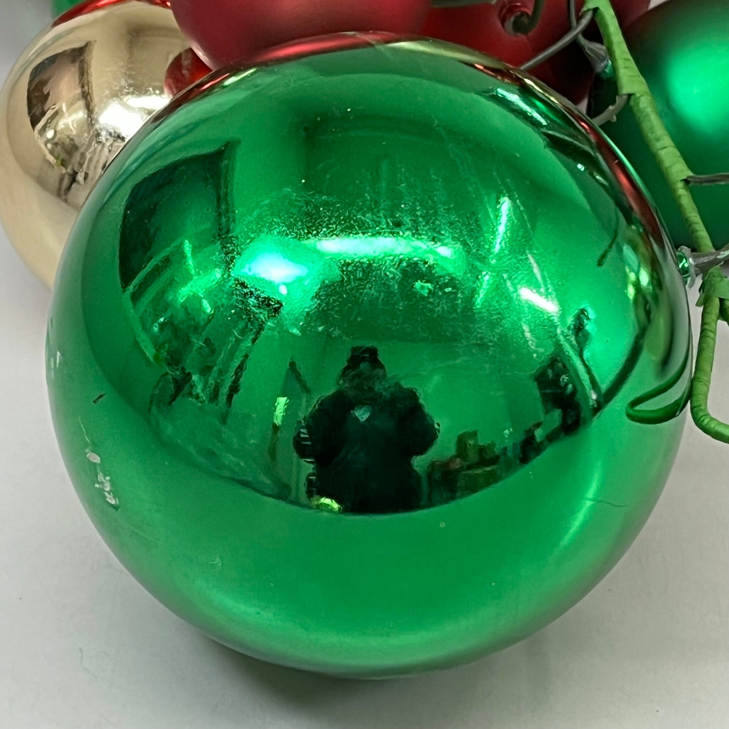 RAZ IMPORTS Plastic Ornament Christmas Ball Garland 4' Red, Green & Gold G4232726