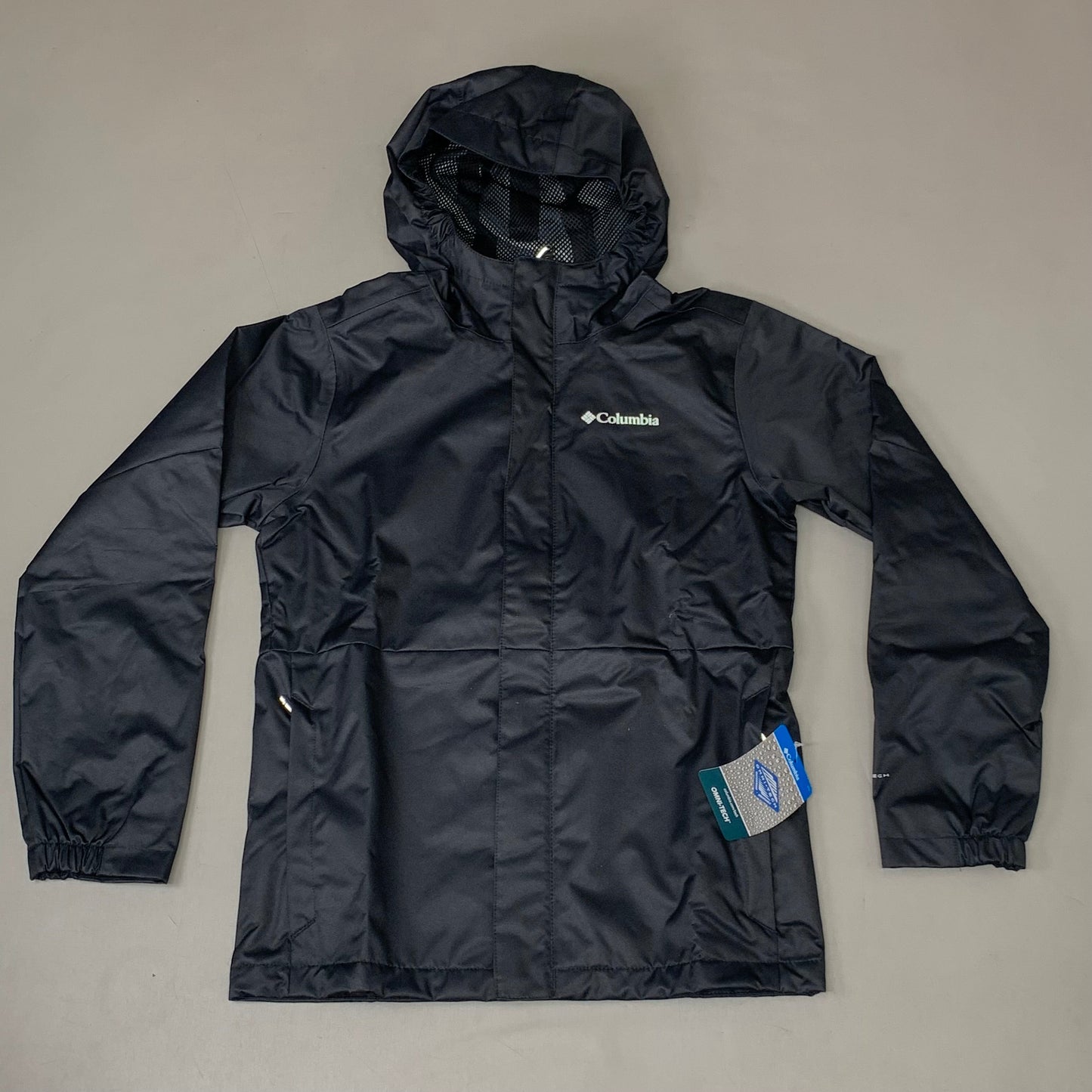 COLUMBIA Reflective Detail Hikebound Jacket Boys Youth Sz L Black SB6647-010