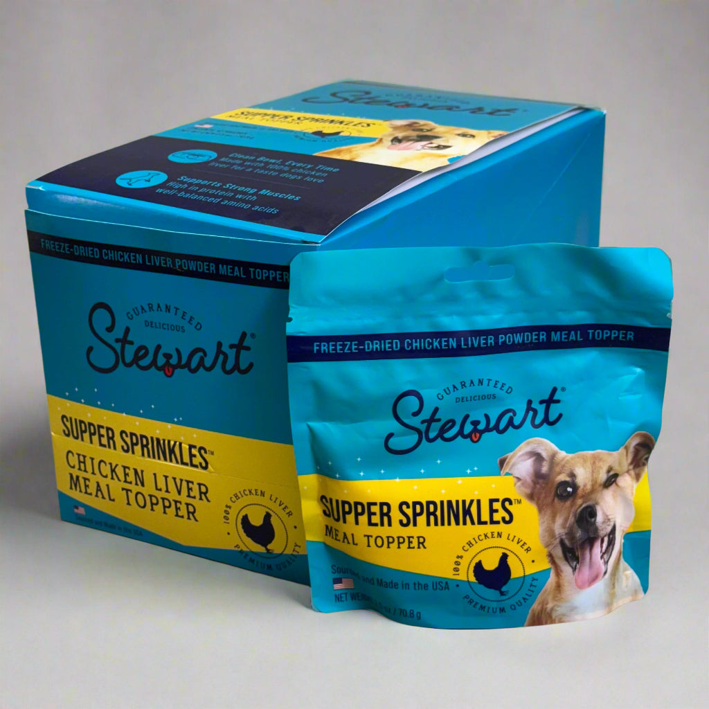 ZA@ STEWART (12 PACK) Supper Sprinkles Chicken Liver Meal Topper 2.5 oz BB 09/25 (AS-IS)