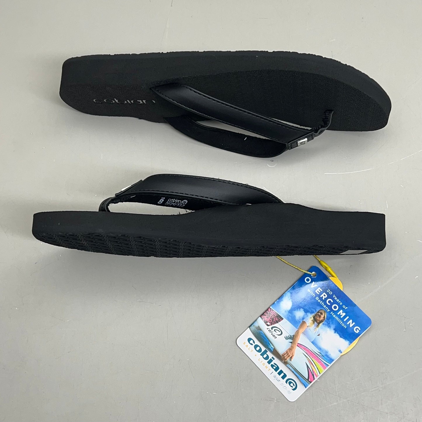 COBIAN Skinny Bounce Comfortable Synthetic Strap Women's Sz 7 Black SKI25-001-07