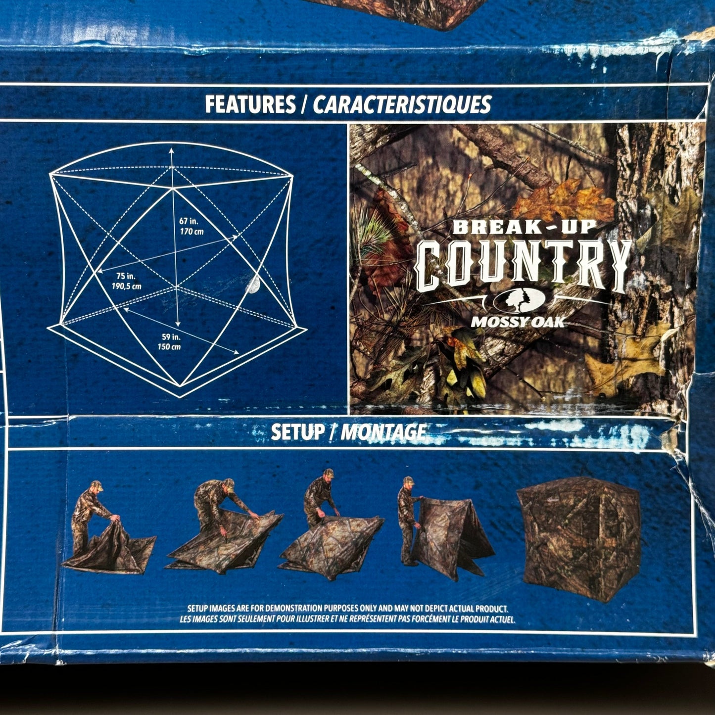 AMERISTEP Brickhouse Hub-Style Ground Blind 3 Person Capacity Camo AMS-AMEBL3029