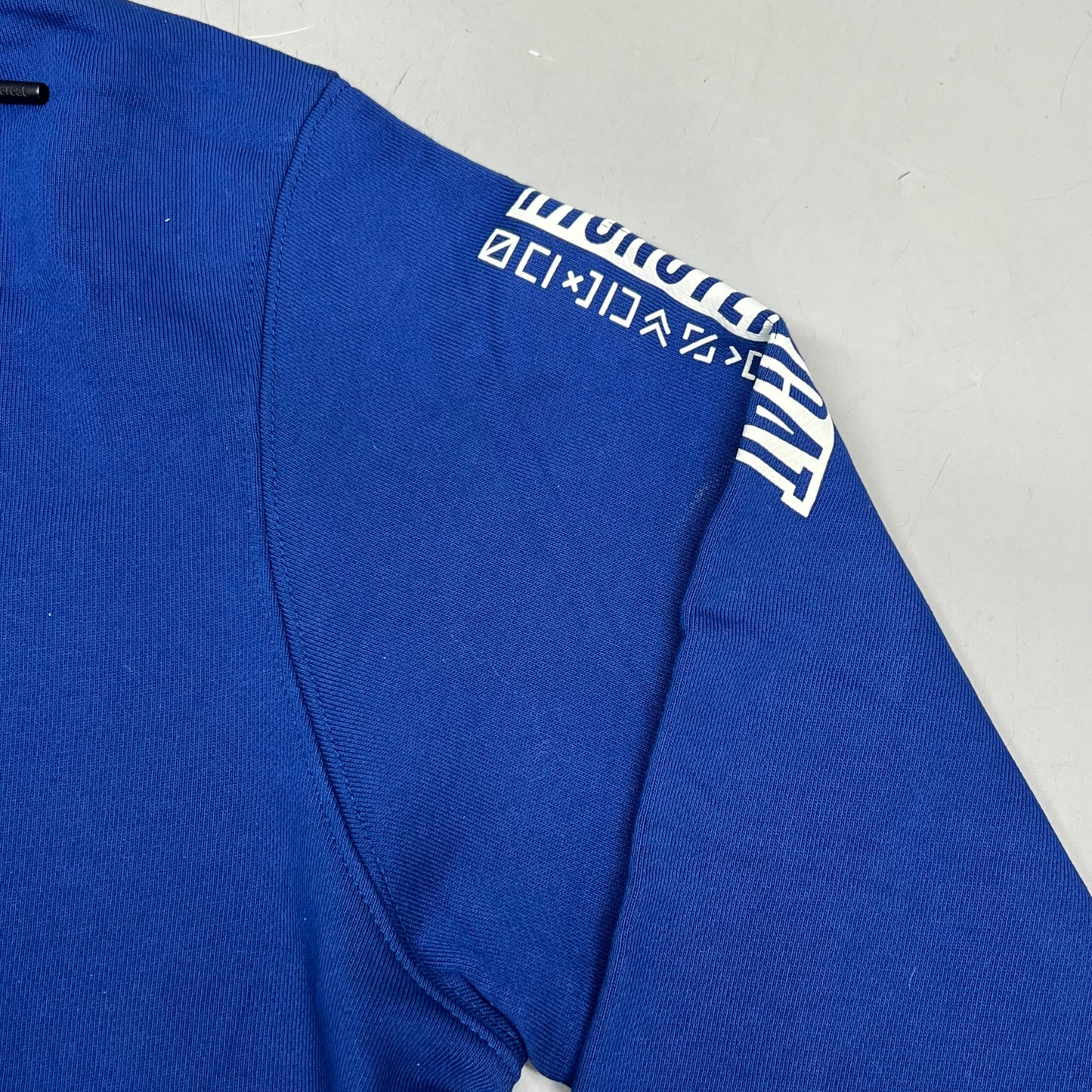 MONSTERCAT Records Full Zip Hooded Jacket W/ Printed Back Men's Sz S Blue