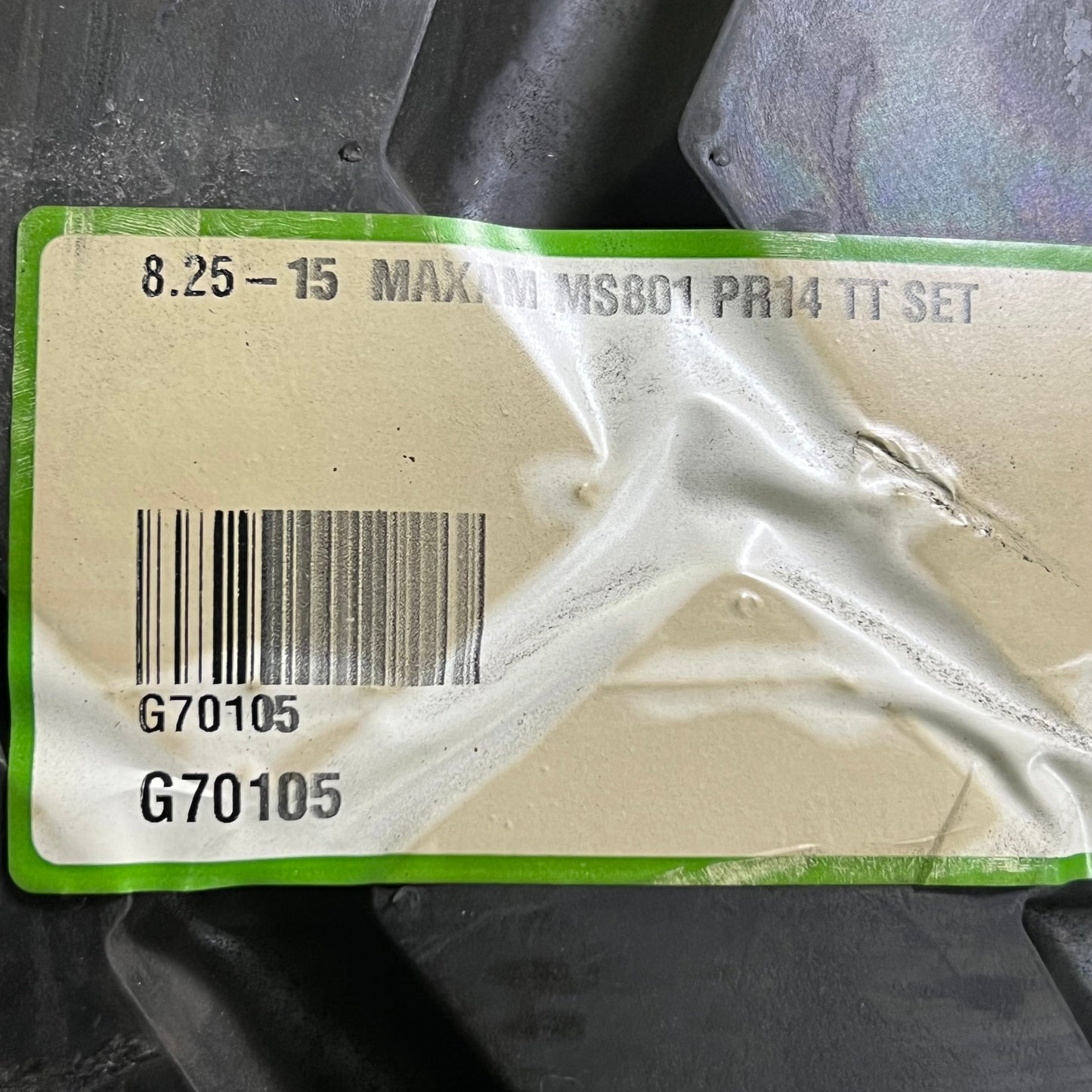 MAXAM Industrial & Forklift Tire Dot 0823 Sz 8.25-15 N.H.S Black MS801
