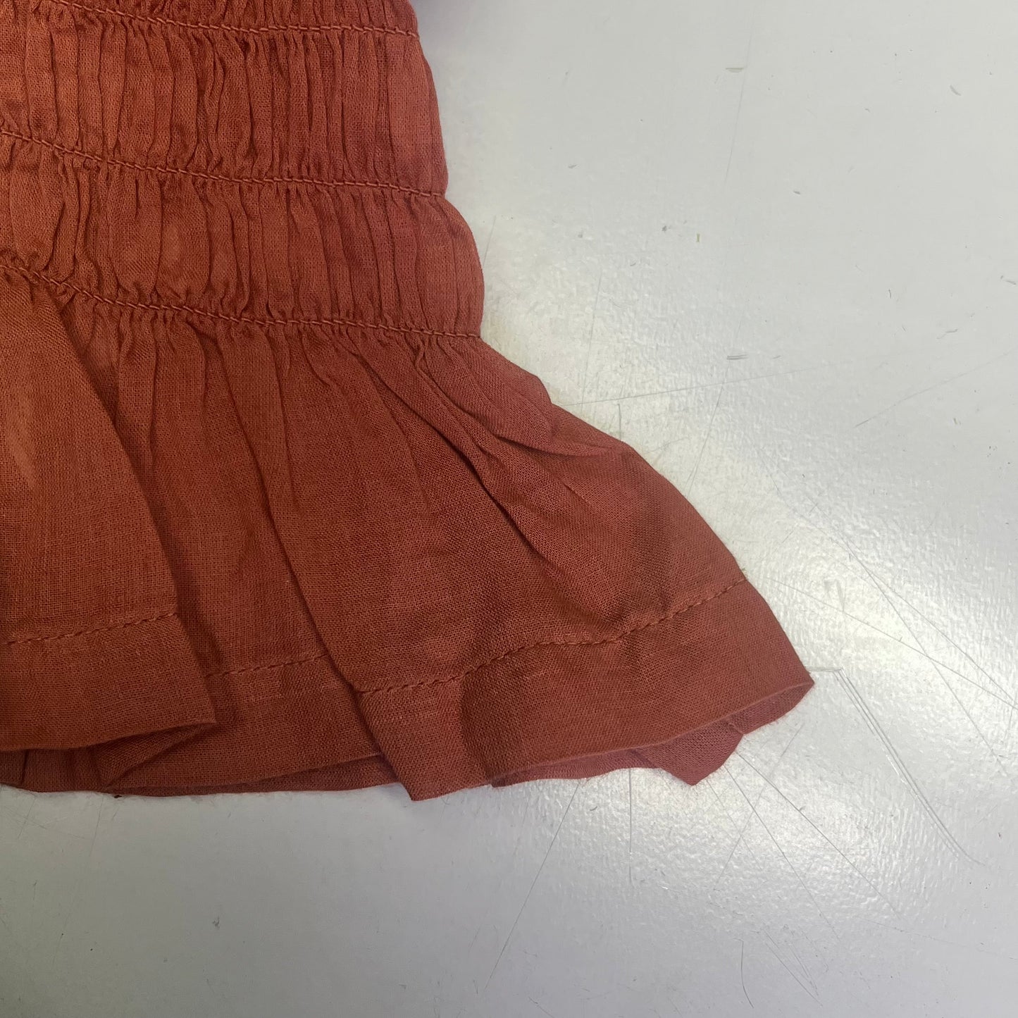 FREE PEOPLE Linen Textile Sweet On Your Crop Women's Sz M Maple Syrup 96849898