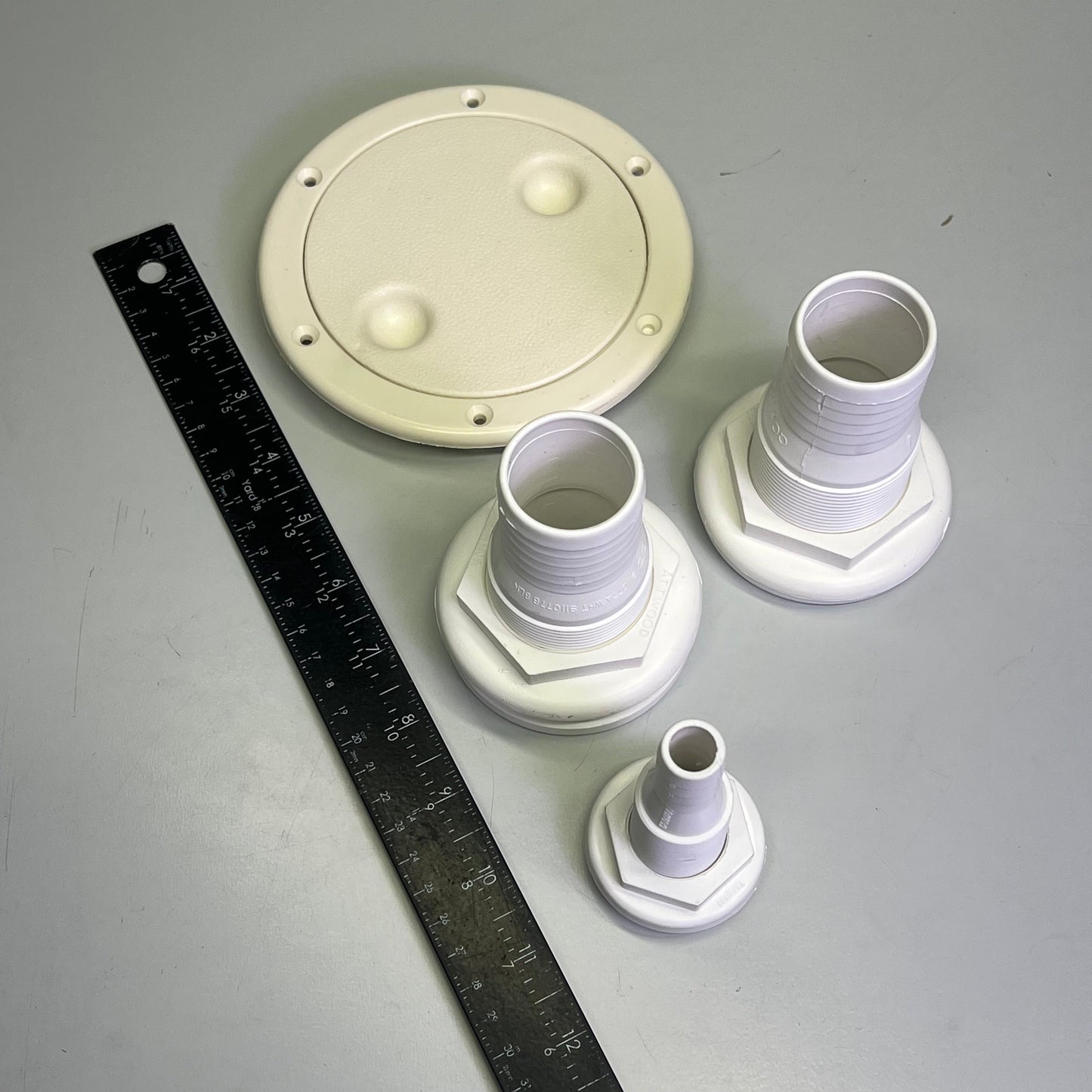 TODD Holdings Tank Fitting Relocation Kit Stainless Steel Hardware White 90-2219