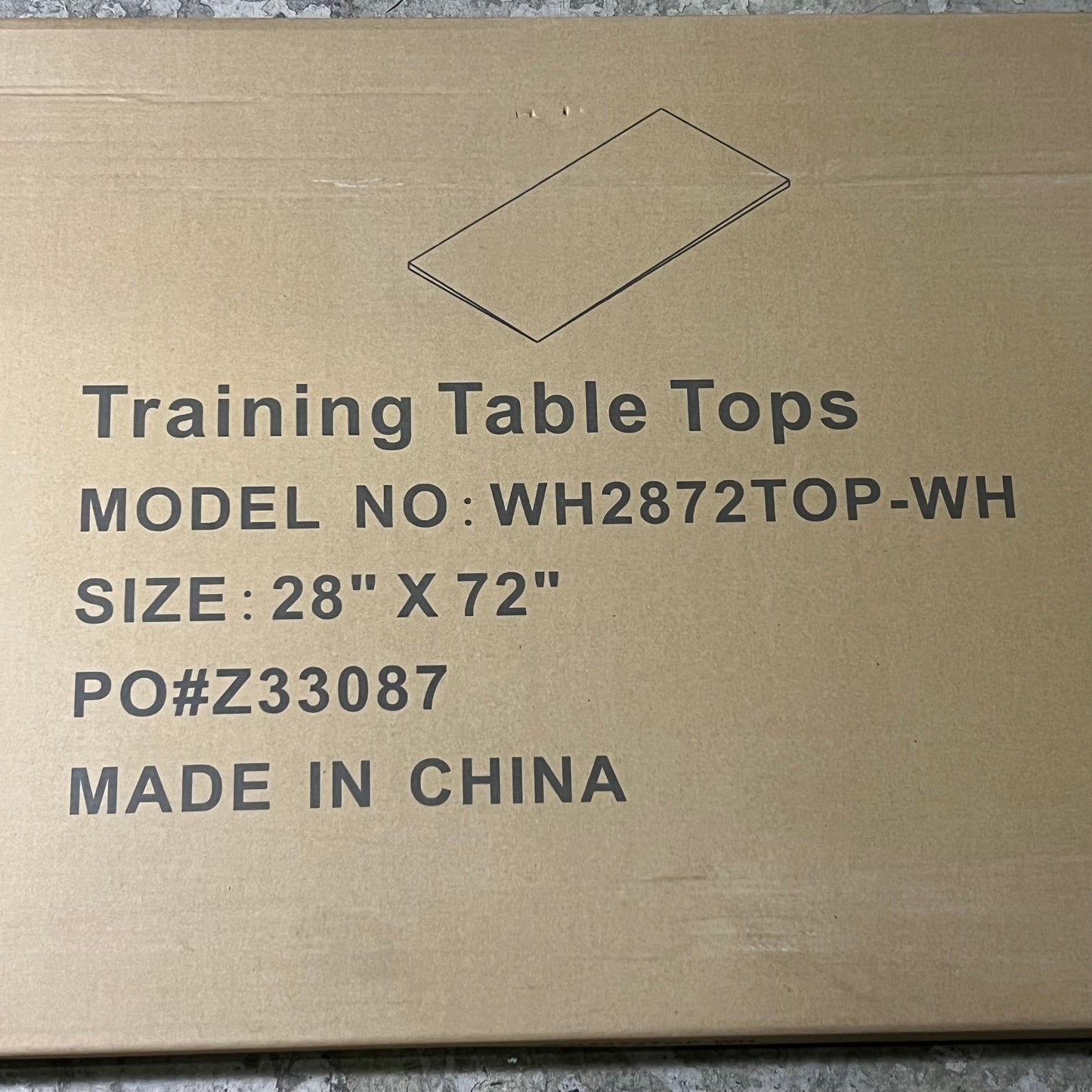 MODERN OFFICE Eiffel Training Table Sz 72" L X 28" W X 1" H Chrome & Black