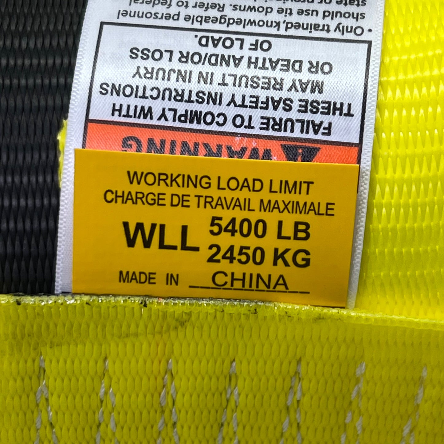 ANCRA Winch Strap 5400 lb Load Limit Sz 4" W X 30' L Binder Yellow 3795-10-30