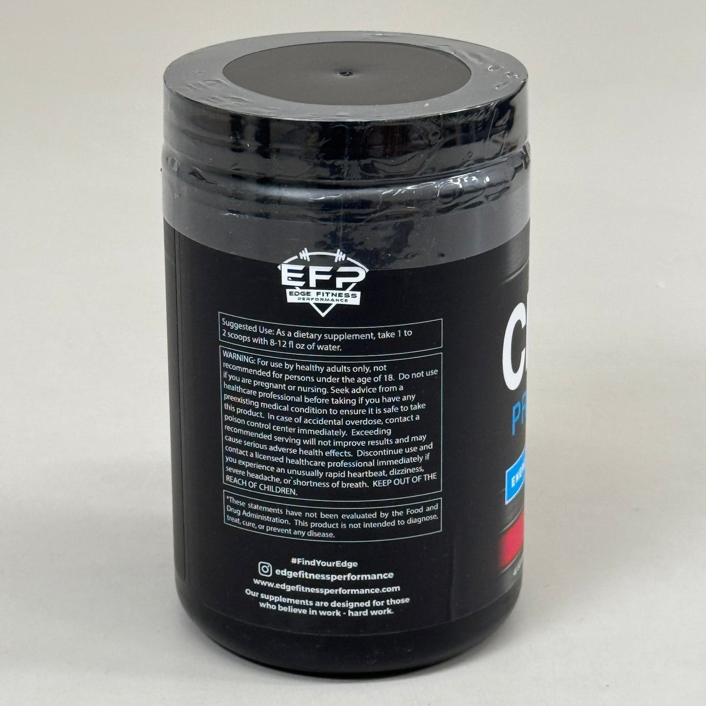 EDGE FITNESS Clutch Pre-Workout Energy in Strawberry Margarita Flavor 10/26