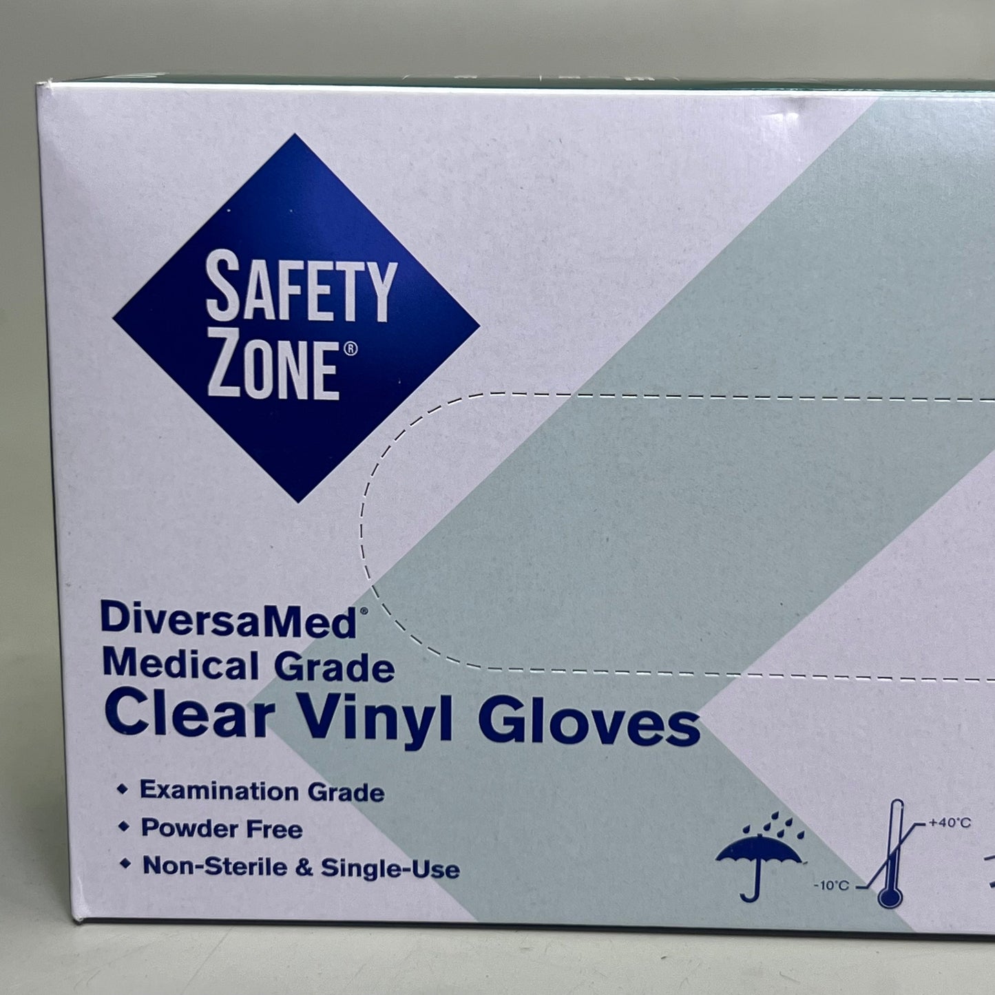 SAFETY ZONE (2 PACK of 100 Gloves) Clear Vinyl Gloves Sz M, GVEP-MD-1C