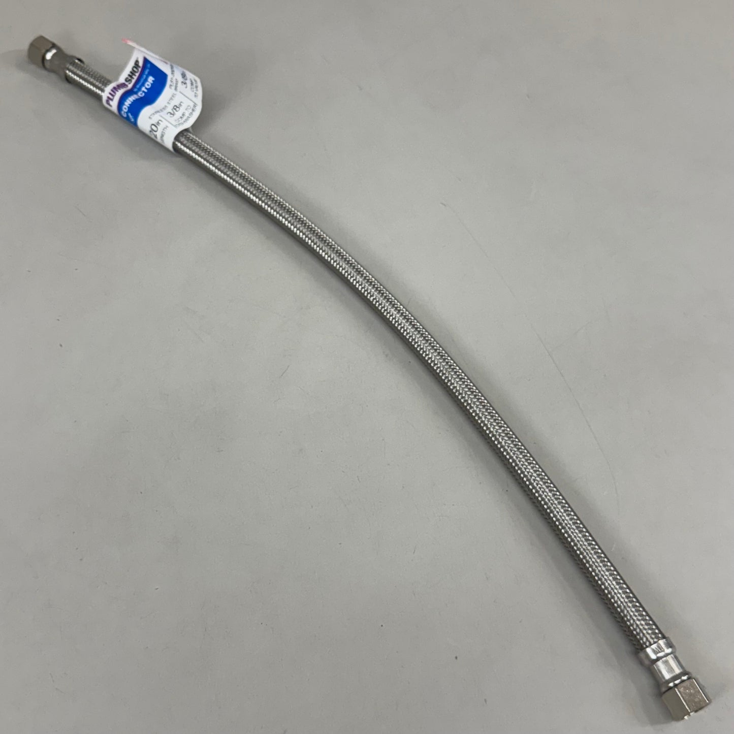 PLUMBSHOP  (5 Pack) Braided Stainless Steel Faucet Connector 3/8" Compression X 1/2" FIP PLS1-20A-F