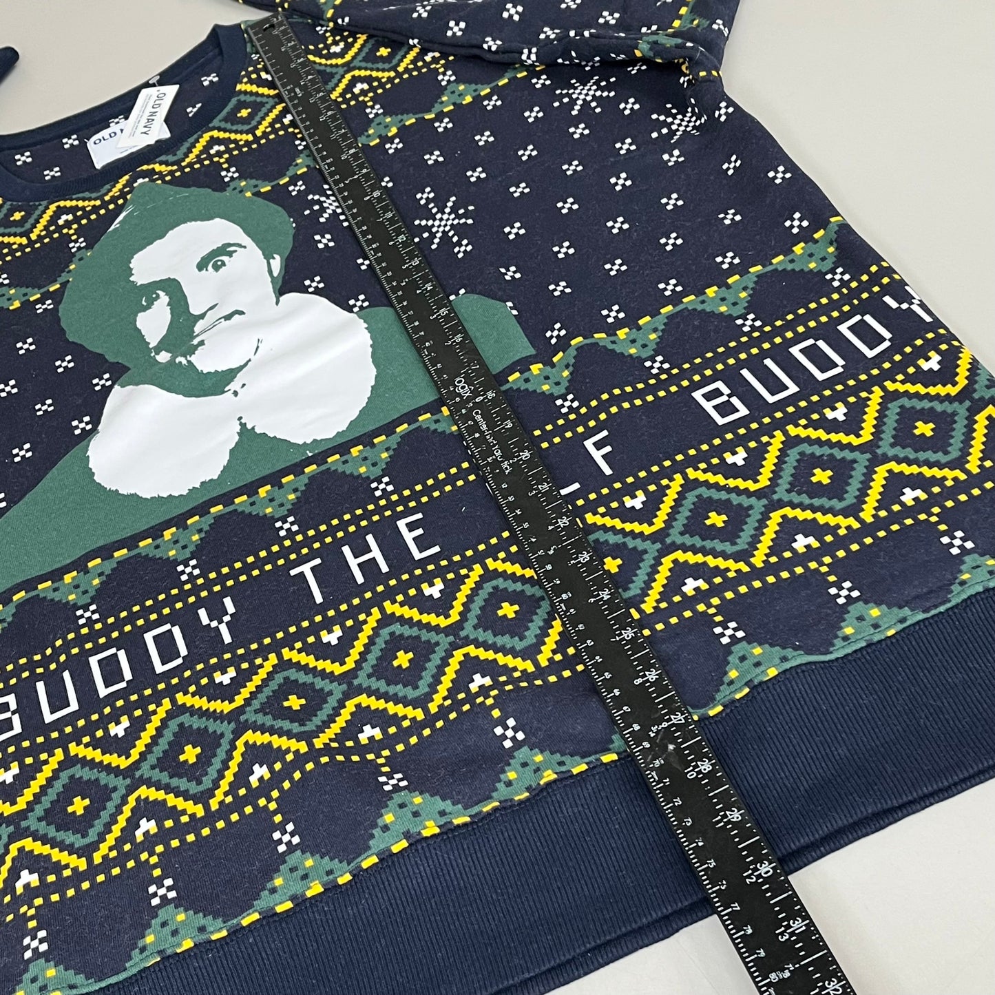 OLD NAVY Men's Christmas Holiday Elf Sweater Sz XXL Navy/Green 572579-00-1