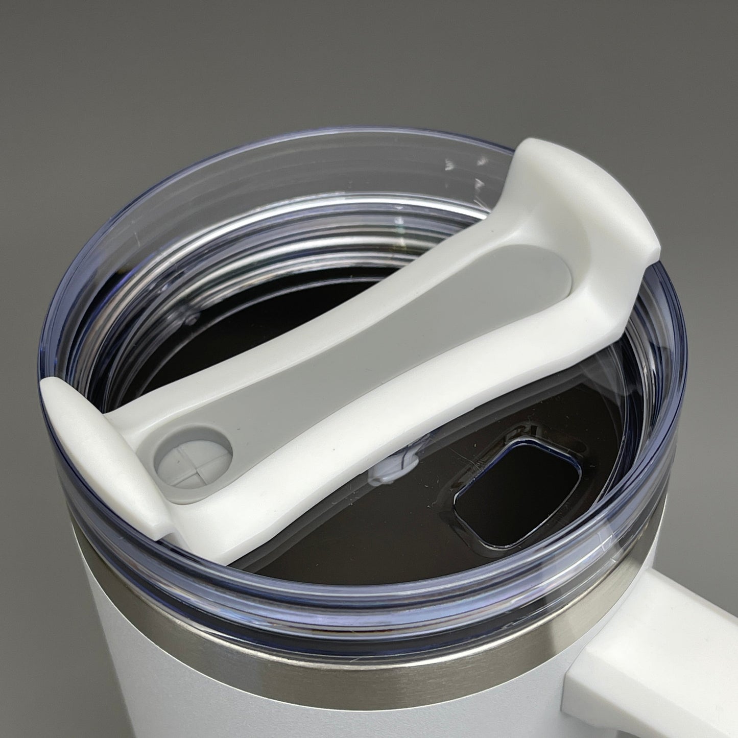Z@ TUMBLER Insulated Stainless Steel Travel Mug w/ Lid Handle Straw 40 oz White