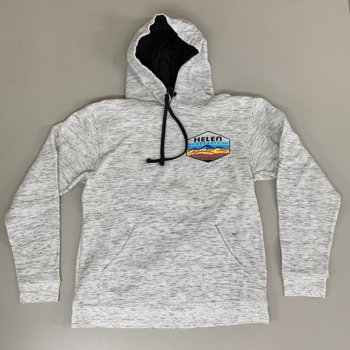 LONEROCK Helen Georgia Tie Hoodie Sz Small White/Grey