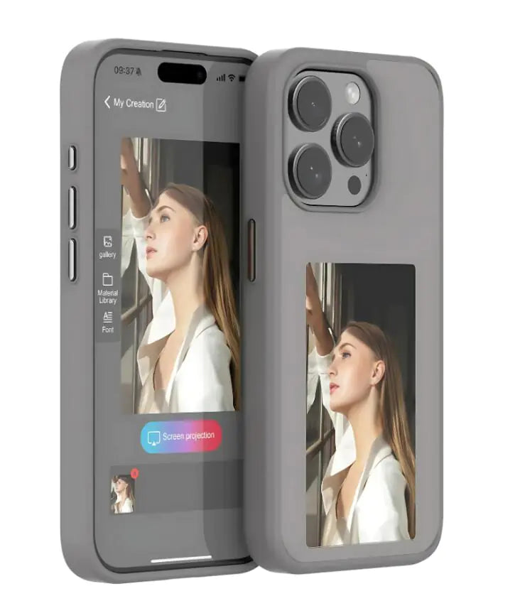 E-Ink Phone Case - Smart Display Phone Cover with Customizable Screen