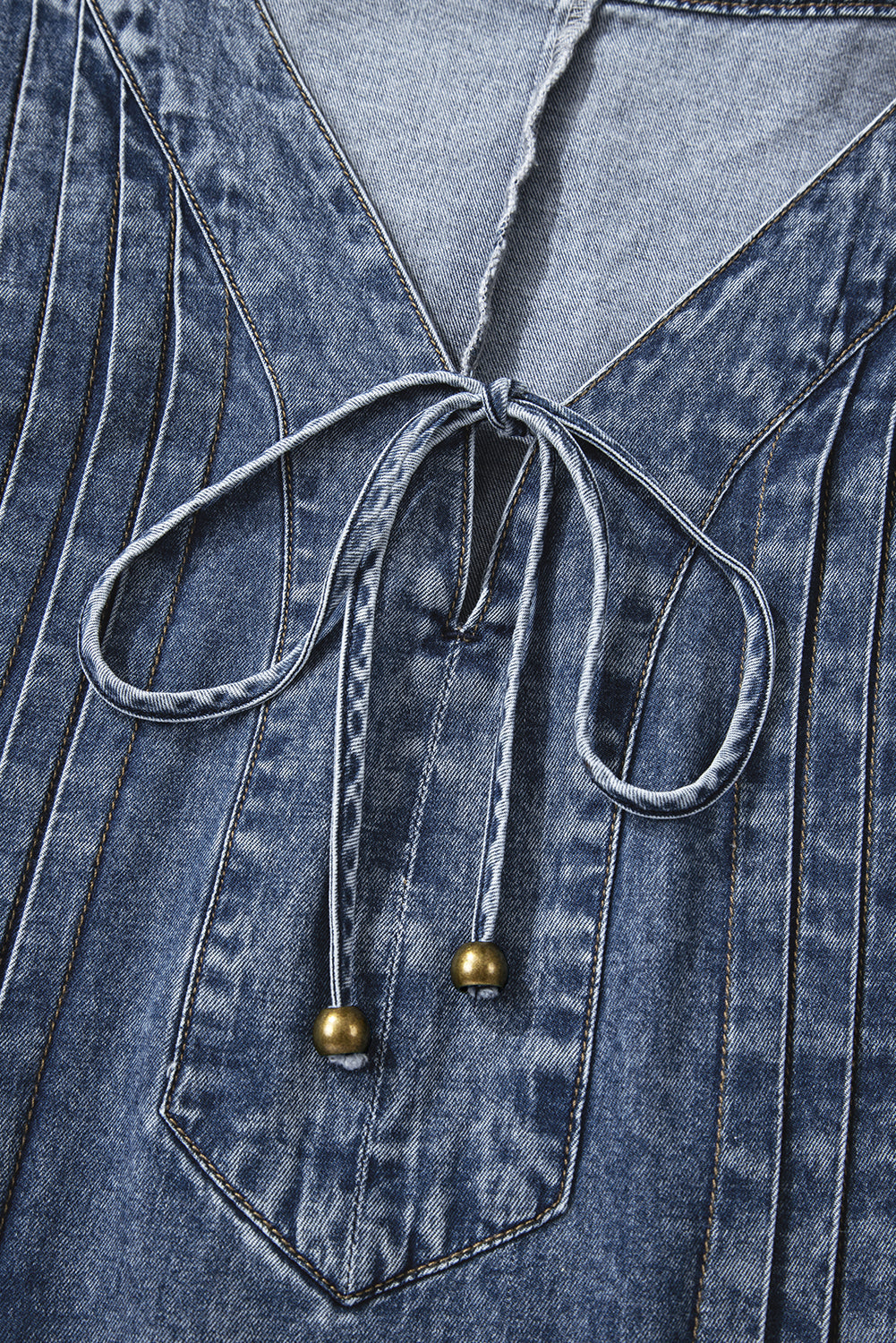 Autumn Tied Pleated Mini Dress