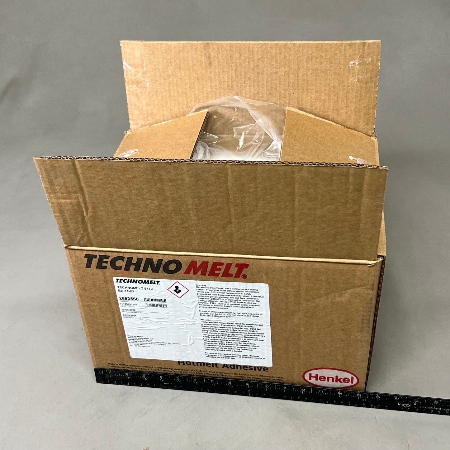 ZA@ HENKEL Techno Melt  947C Hotmelt Adhesive 33.8 LBS Transparent 2893568