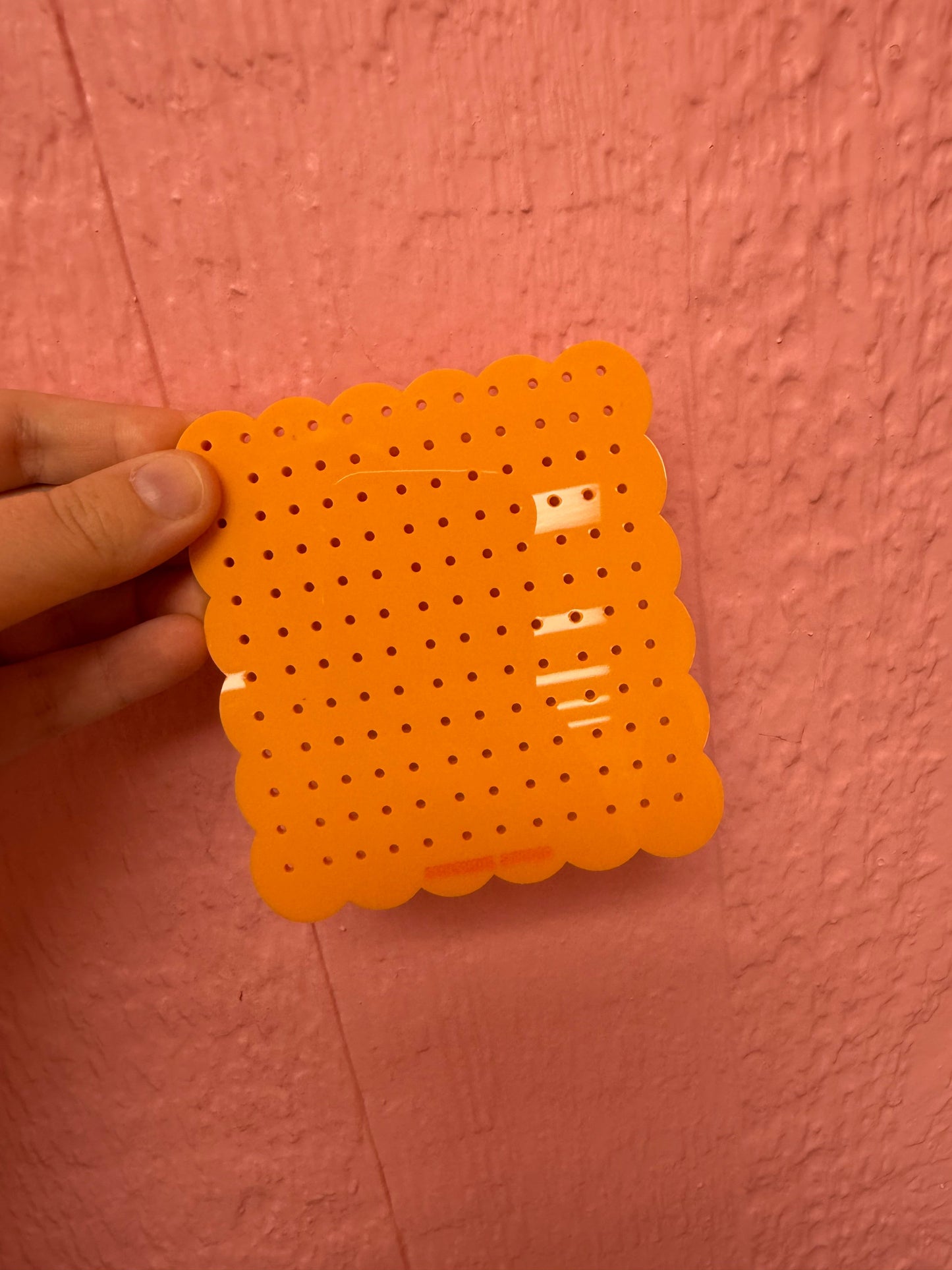 Matte orange travel earring holder
