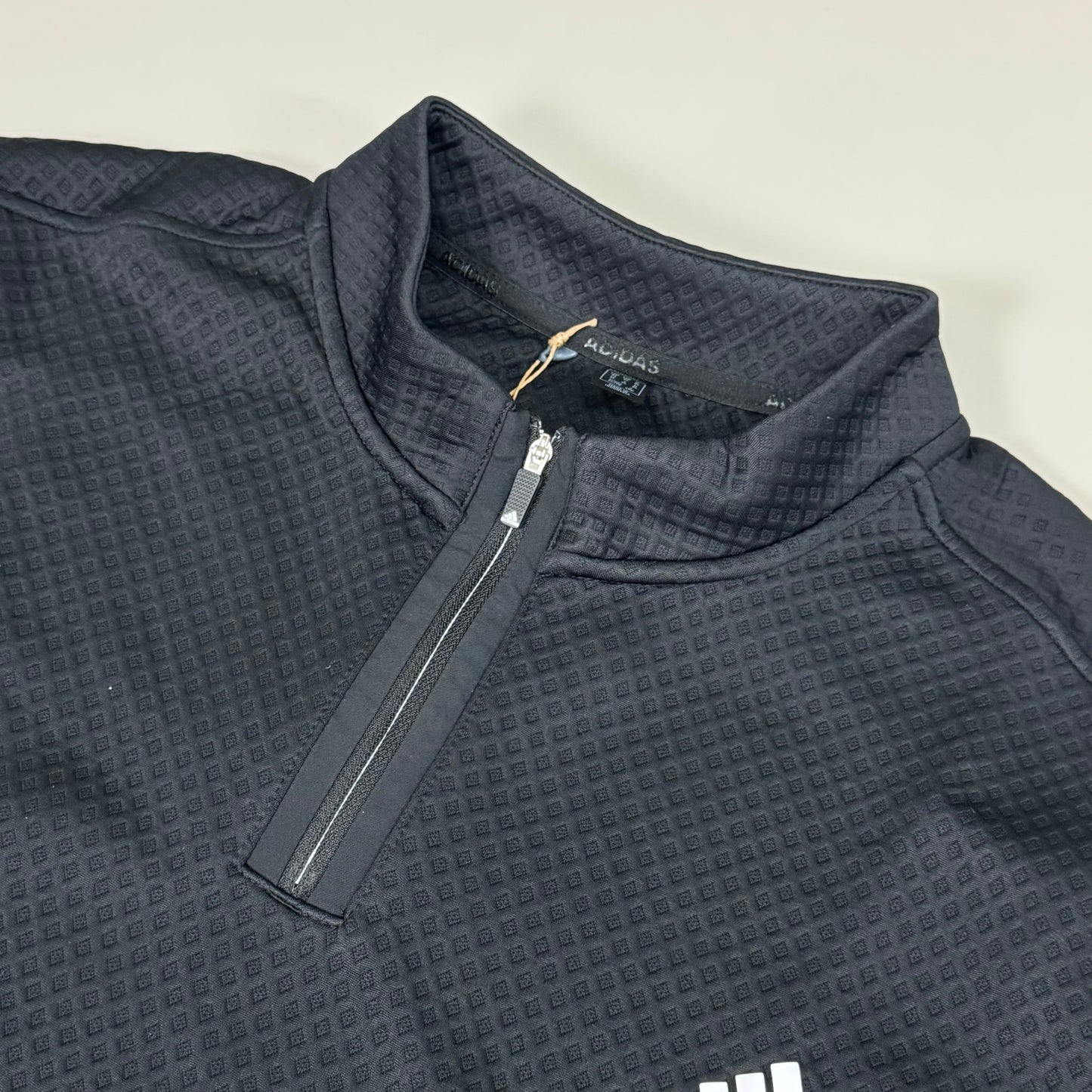 ADIDAS DWR 1/4 Zip Men's Golf Textured Sweatshirt Sz-XL Black H53965