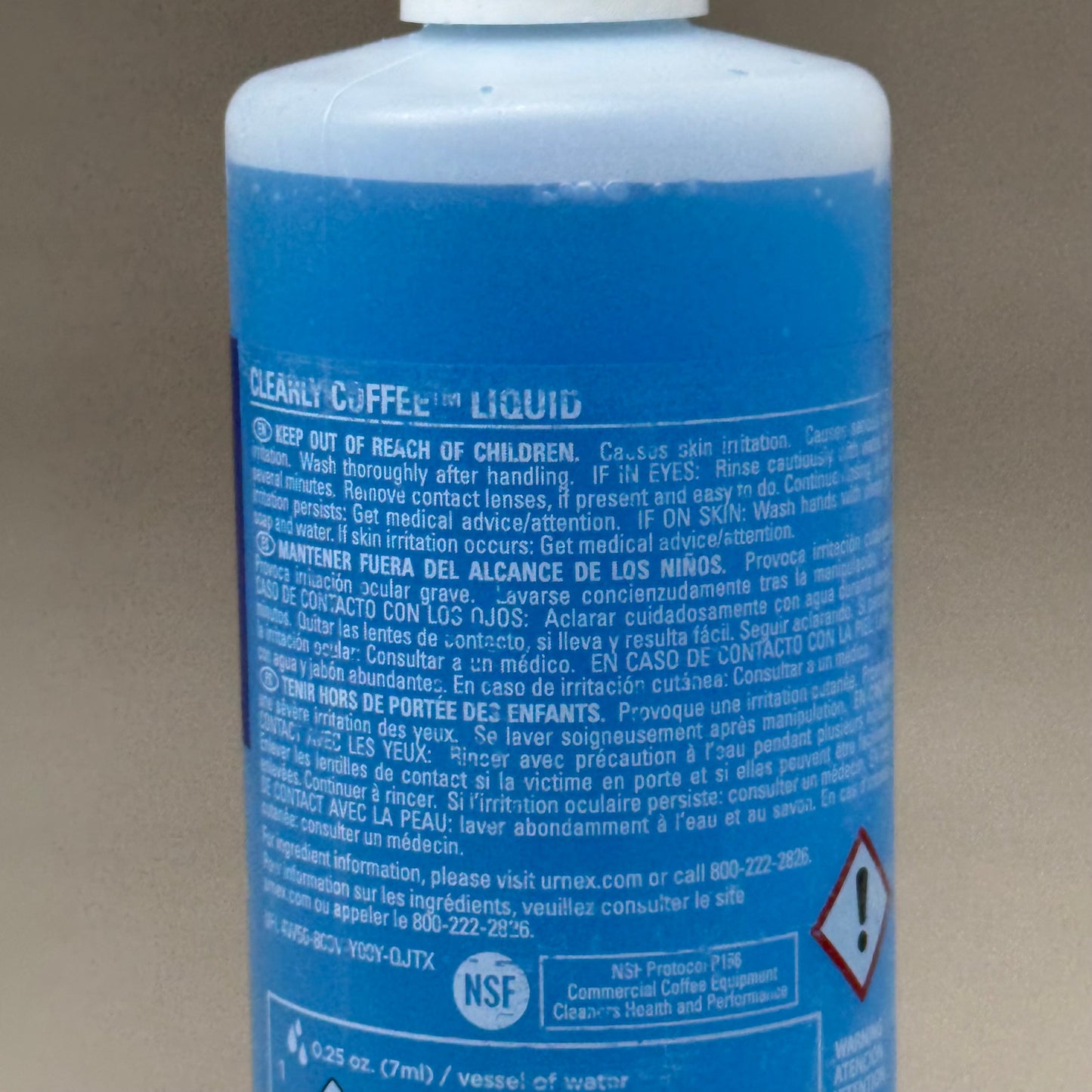 URNEX (3 Pack) Clearly Coffee Pot Cleaner Liquid 14 fl oz U60026