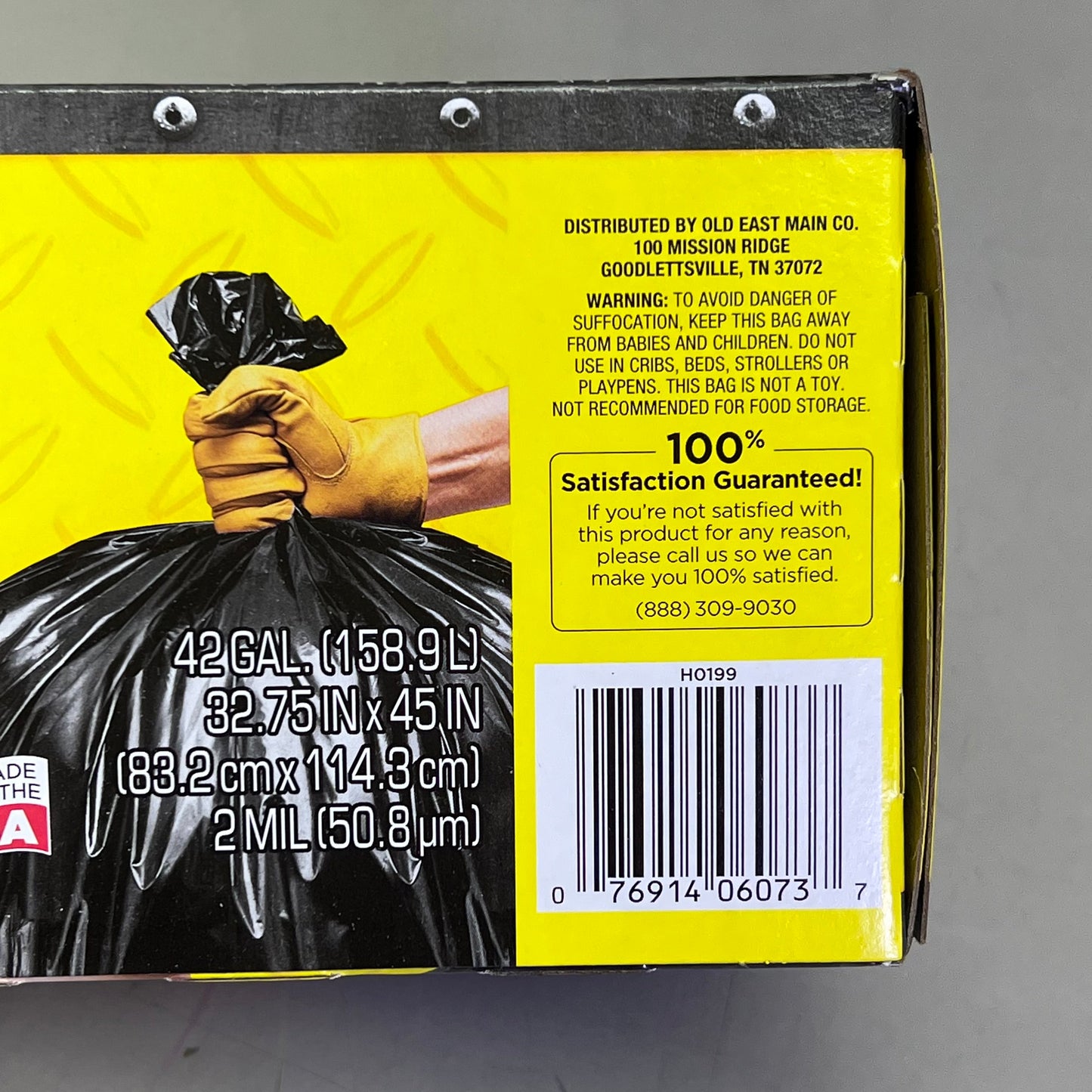 ZA@ TRUE LIVING (2 BOX, 14 BAGS EACH) Contractor Bags W/ Flaps 42 Gal Black H0199